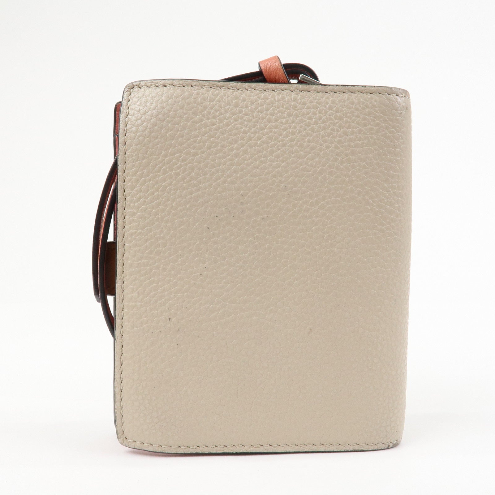 LOEWE Anagram Soft Grain Calf Compact Wallet Light Oats Honey