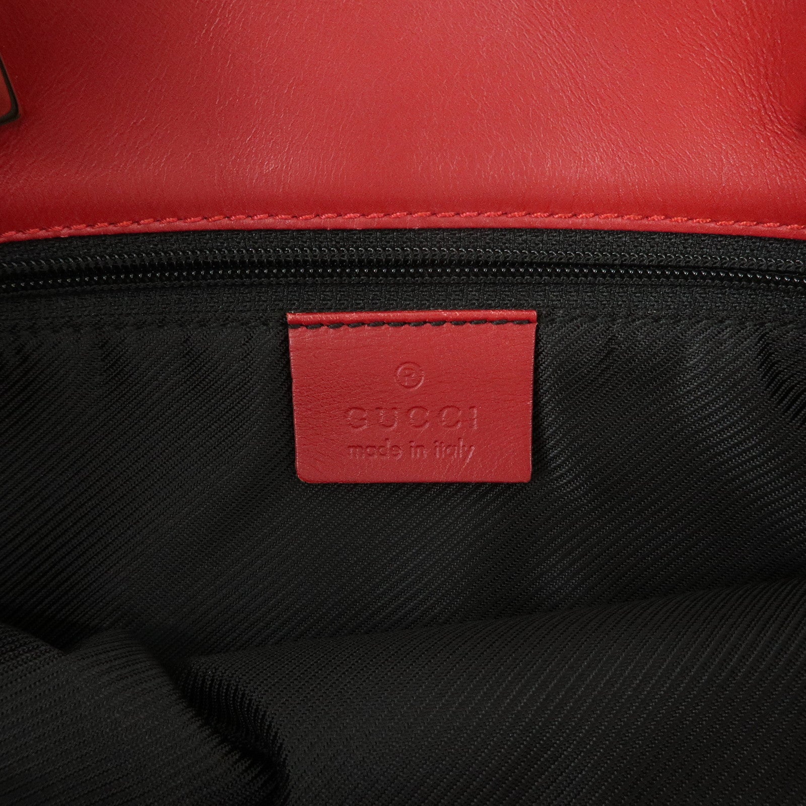 GUCCI GG Canvas Logo Leather Shoulder Bag Hand Bag Red 002繝ｻ1099