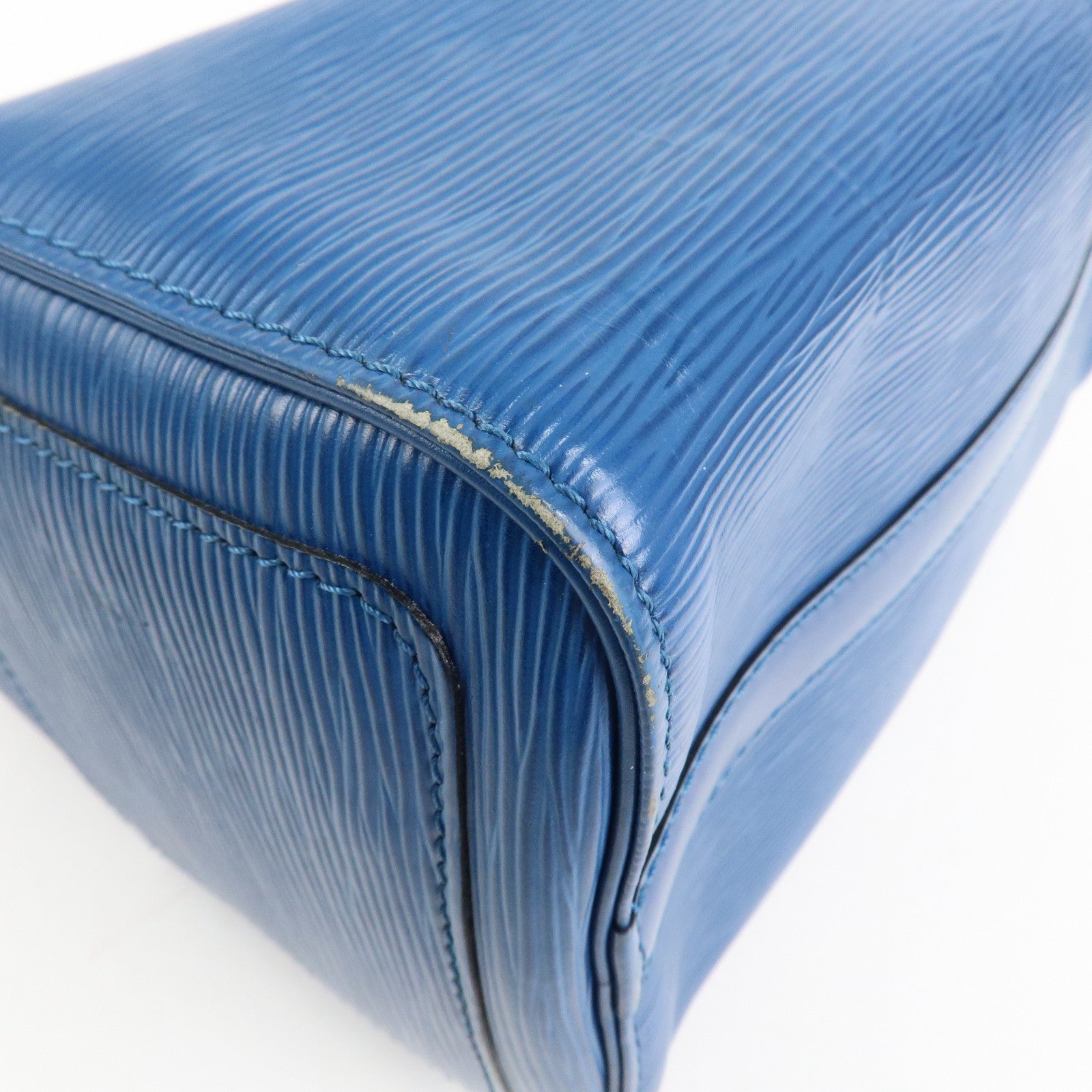 Louis Vuitton Epi Speedy 25 Hand Bag Boston Bag Blue M43015 Used