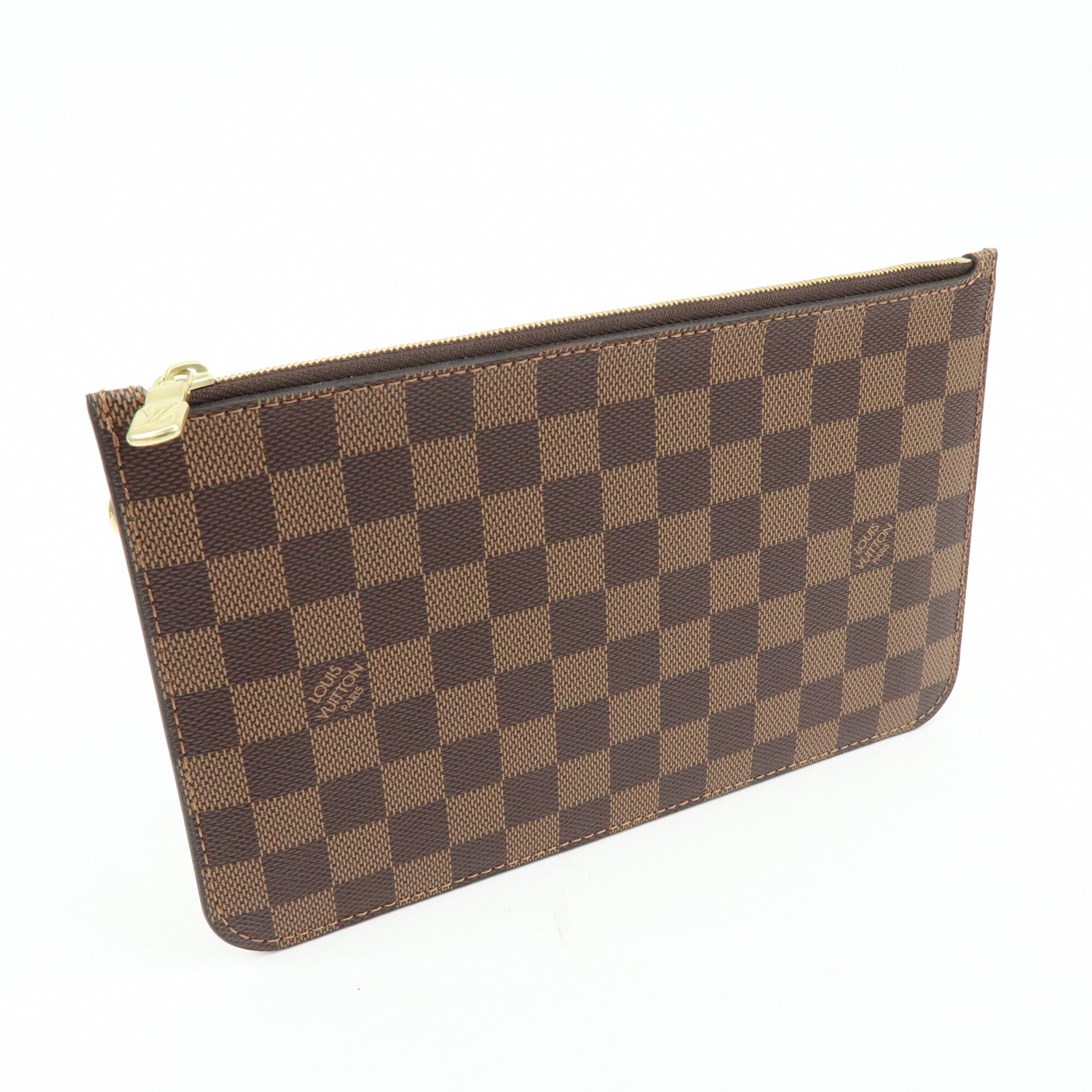 Louis Vuitton Damier Canvas Pouch for Neverfull MM Ebene N41358