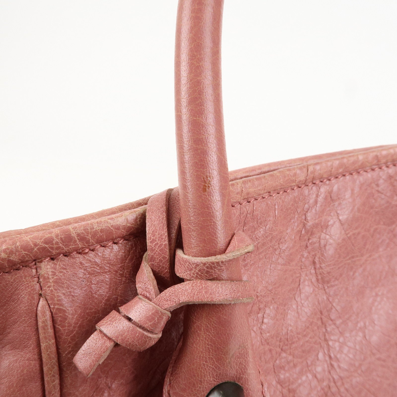 BALENCIAGA The Sunday Leather Tote Bag Hand Bag Pink 228750