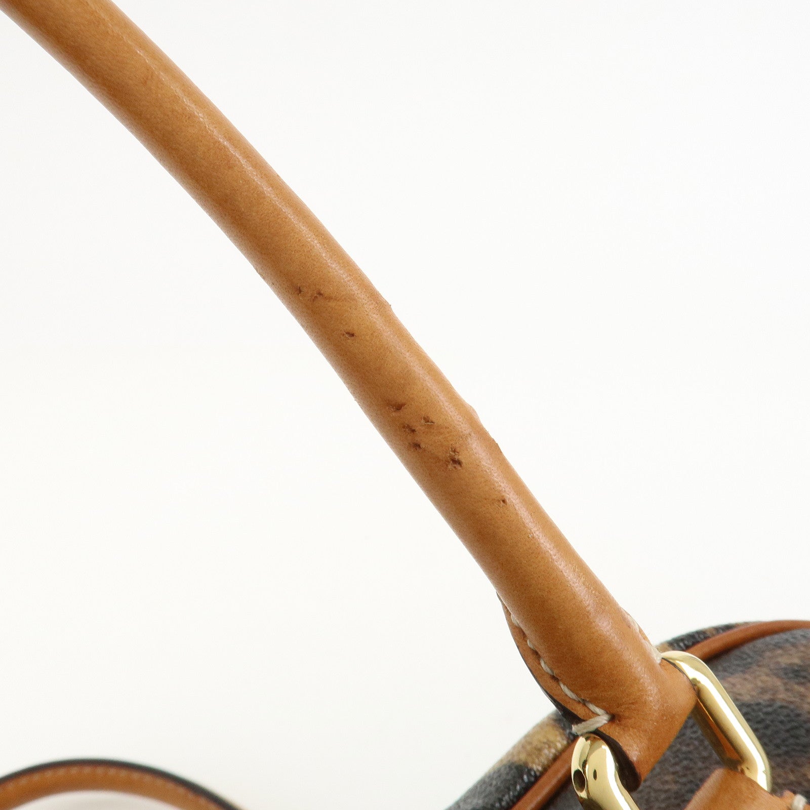 Dolce&Gabbana Leather Shoulder Bag Hand Bag Leopard Brown