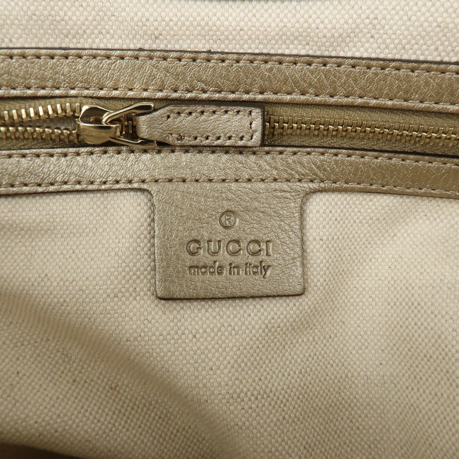 GUCCI Bamboo Leather Bella 2Way Shoulder Bag Hand Bag Gold 282301