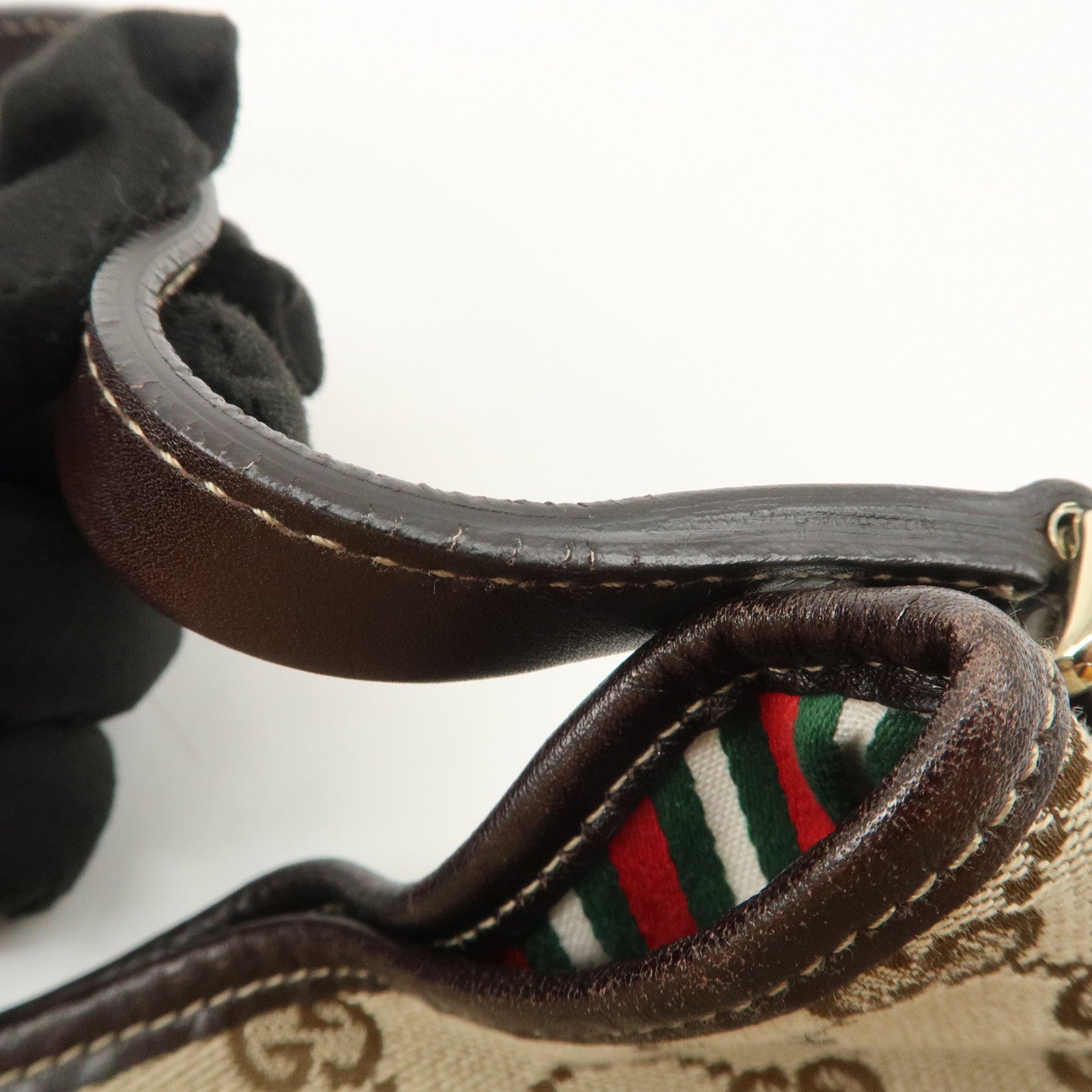 GUCCI New Britt GG Canvas Leather Shoulder Bag Beige Brown 169947