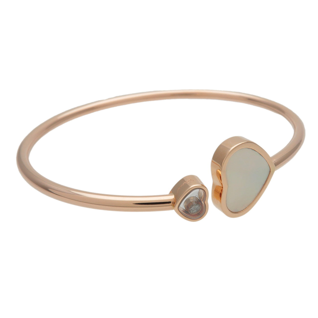 Chopard Happy Heart Diamond Pearl Bangle K18PG Rose Gold 857482