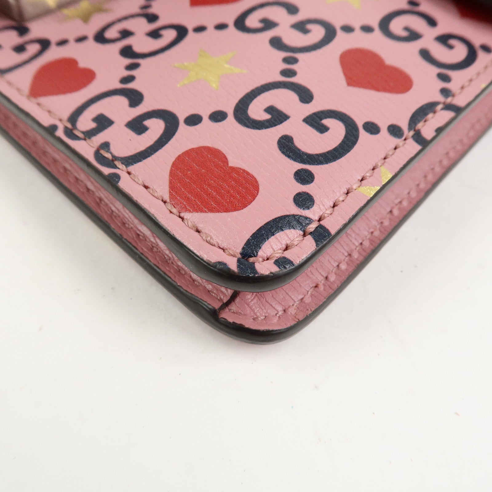 GUCCI Dionysus Leather Chain Shoulder Bag Valentine Limited 421970