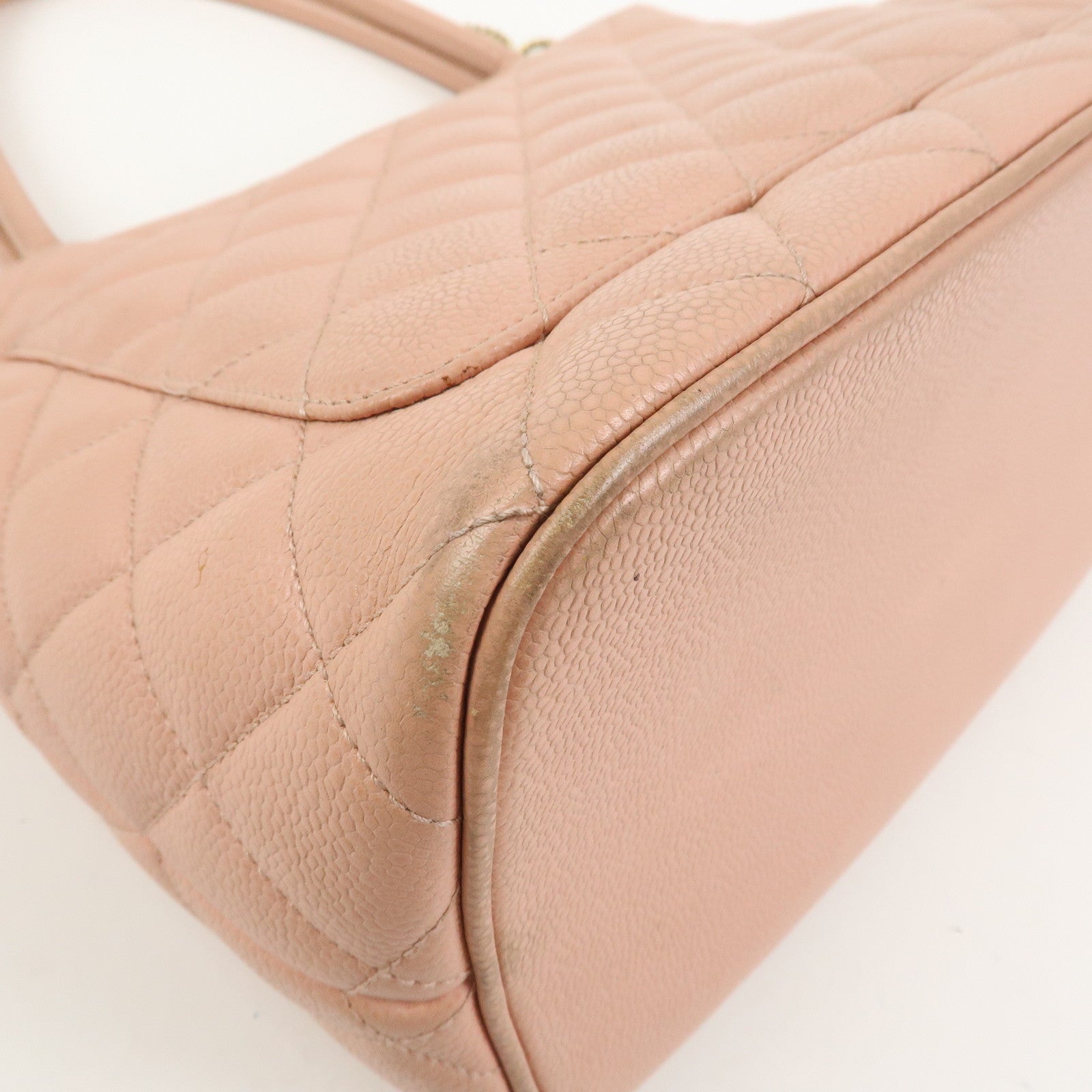 CHANEL Matelasse COCO Mark Medallion Tote Bag Hand Bag Pink A01804