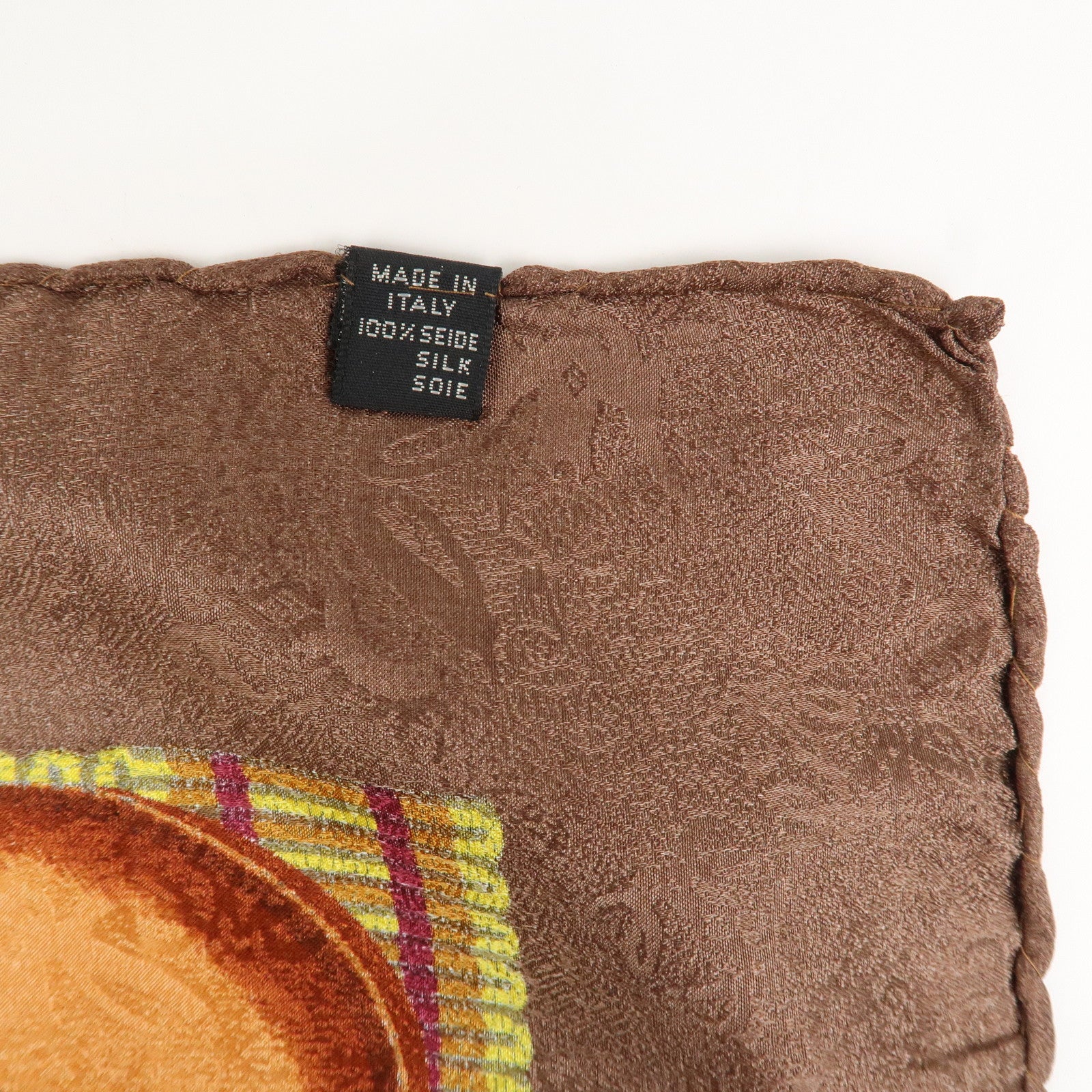 LOEWE Silk 100% Scarf Brown White