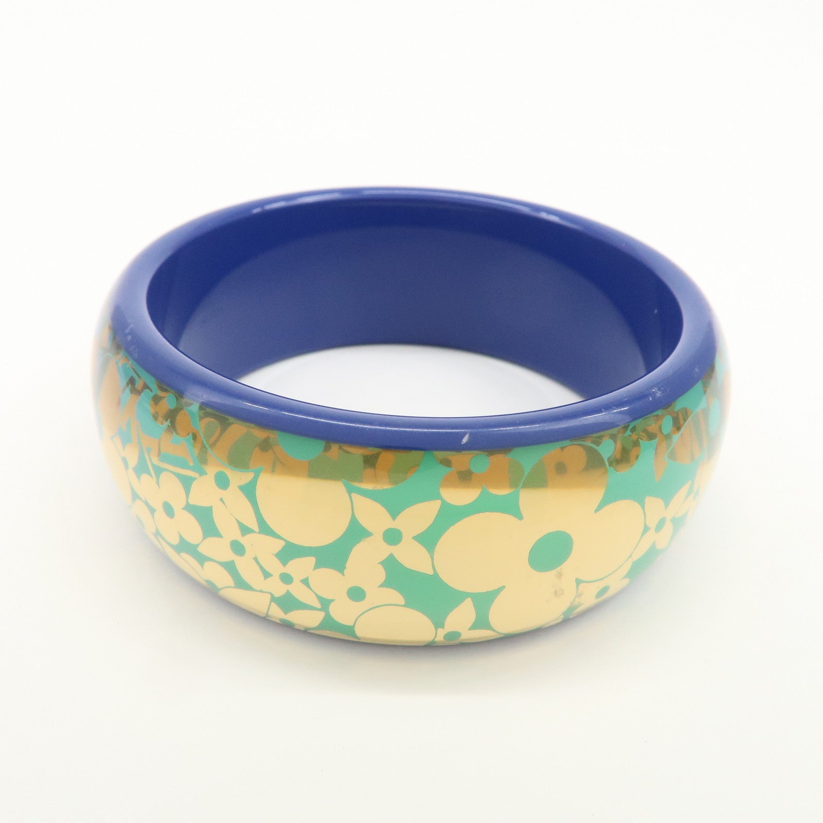 Louis Vuitton Tropical Cocktail GM Resin Bracelet Blue Gold