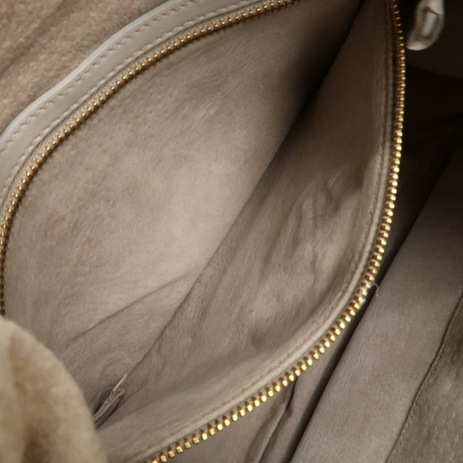 PRADA Logo Leather Shoulder Bag Hand Bag Ivory Gold Hardware Used