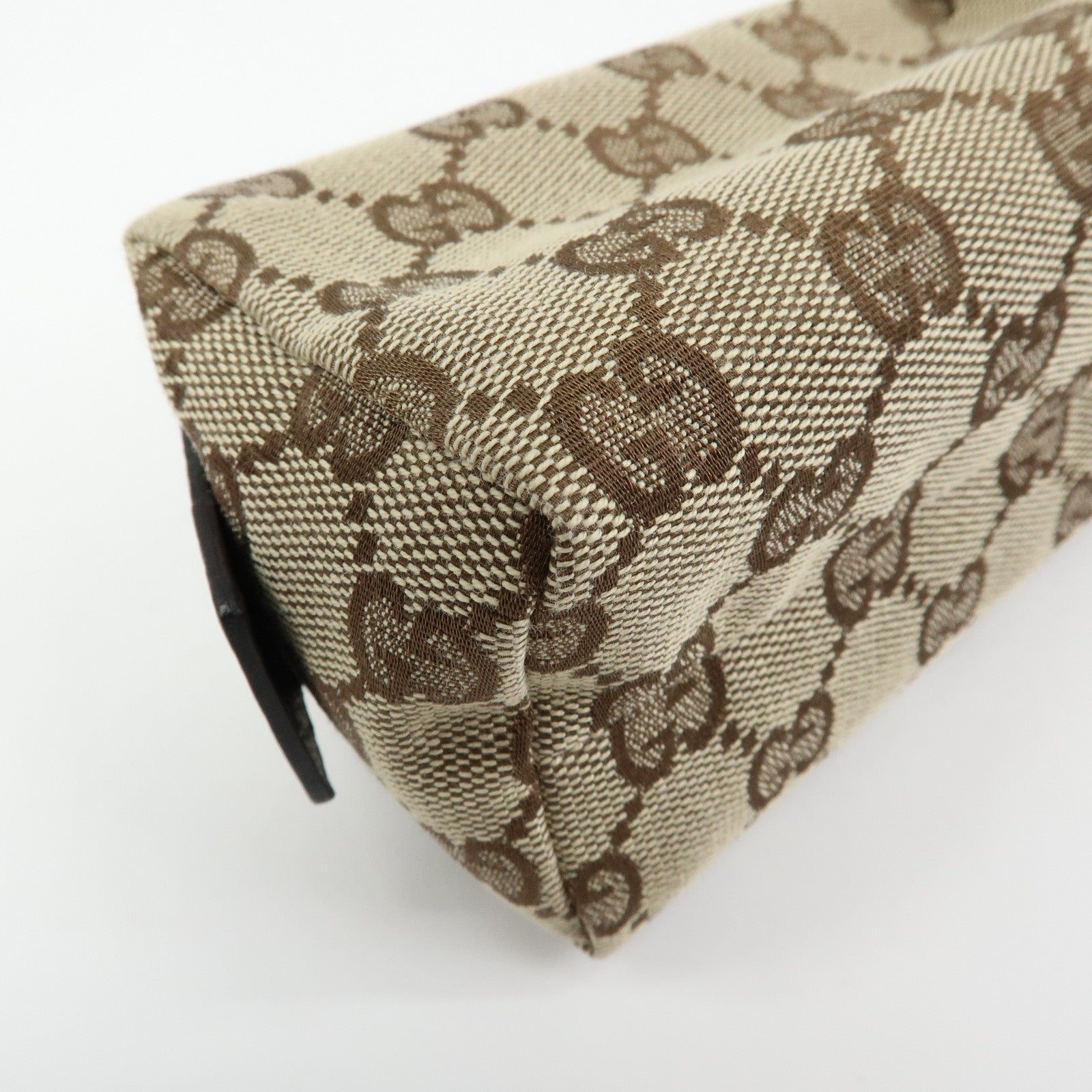 GUCCI GG Canvas Pouch Cosmetic Pouch Beige Brown 29596