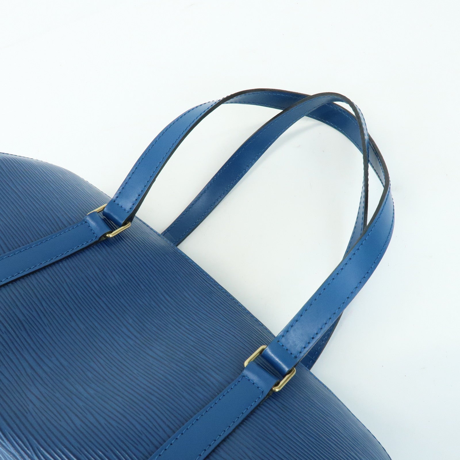 Louis Vuitton Epi Soufflot Shoulder Bag & Pouch Toledo Blue M52225　