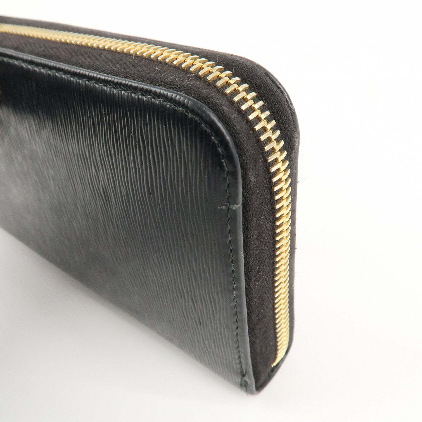 PRADA Vitello Move Leather Round Zippy Wallet Black 1ML506 Used