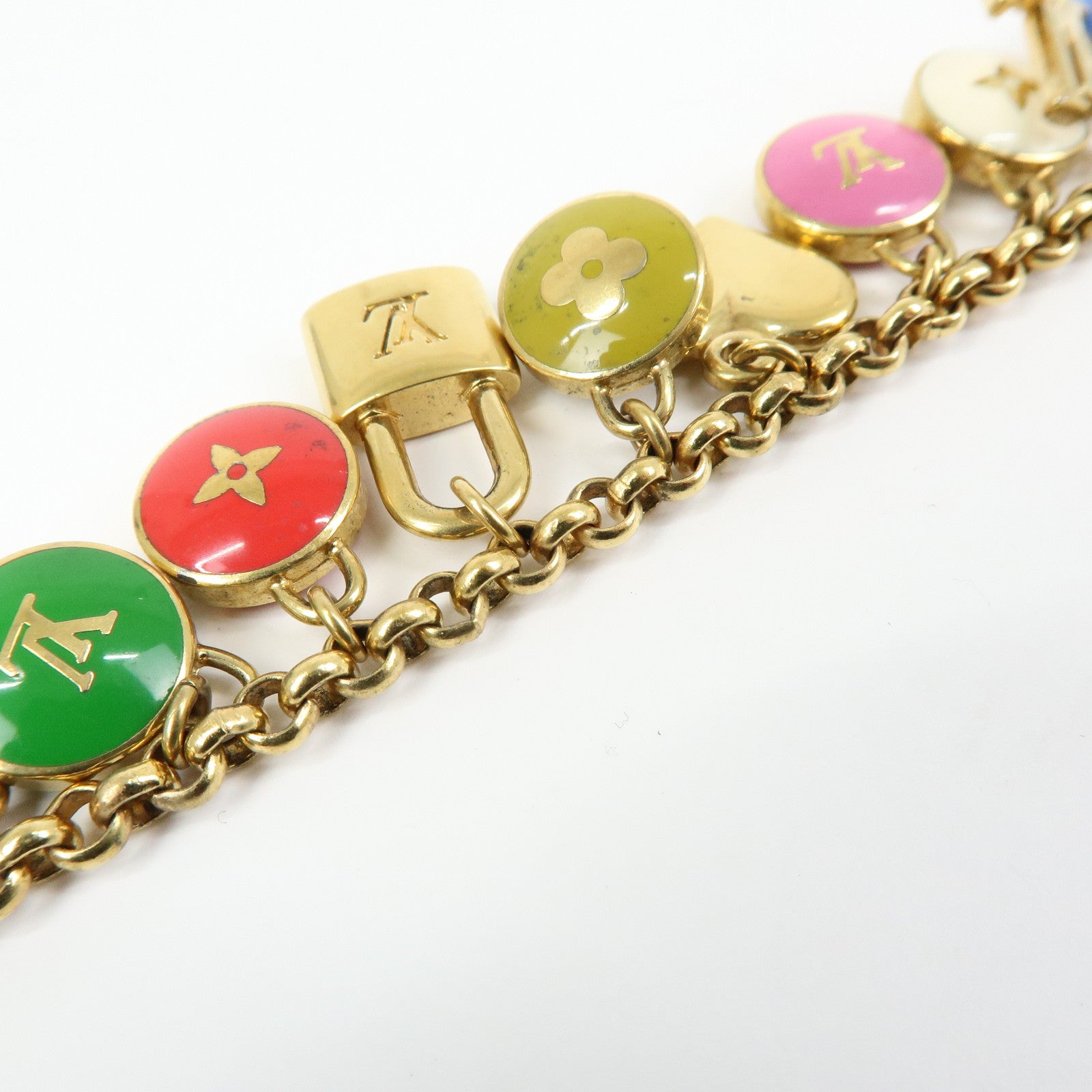 Louis Vuitton Monogram Porte Cles Chaine Pastille Bag Charm M65380