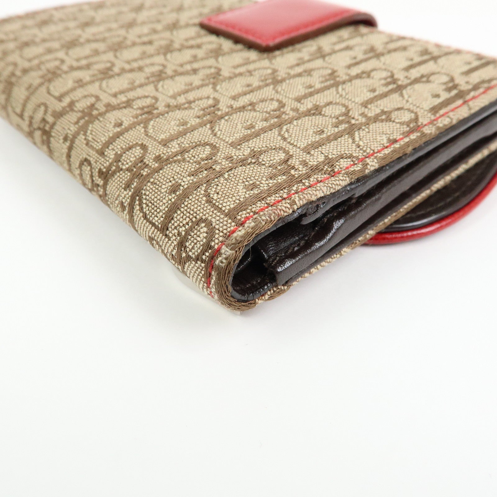 Christian Dior Rasta Trotter Saddle Jacquard Canvas Compact Wallet