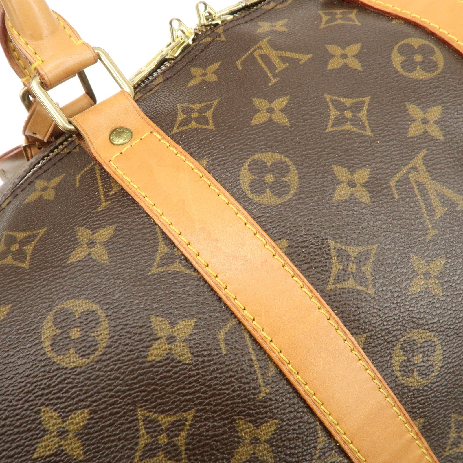 Louis Vuitton Keep All Bandouliere 55 Boston Bag Brown M56714 Used