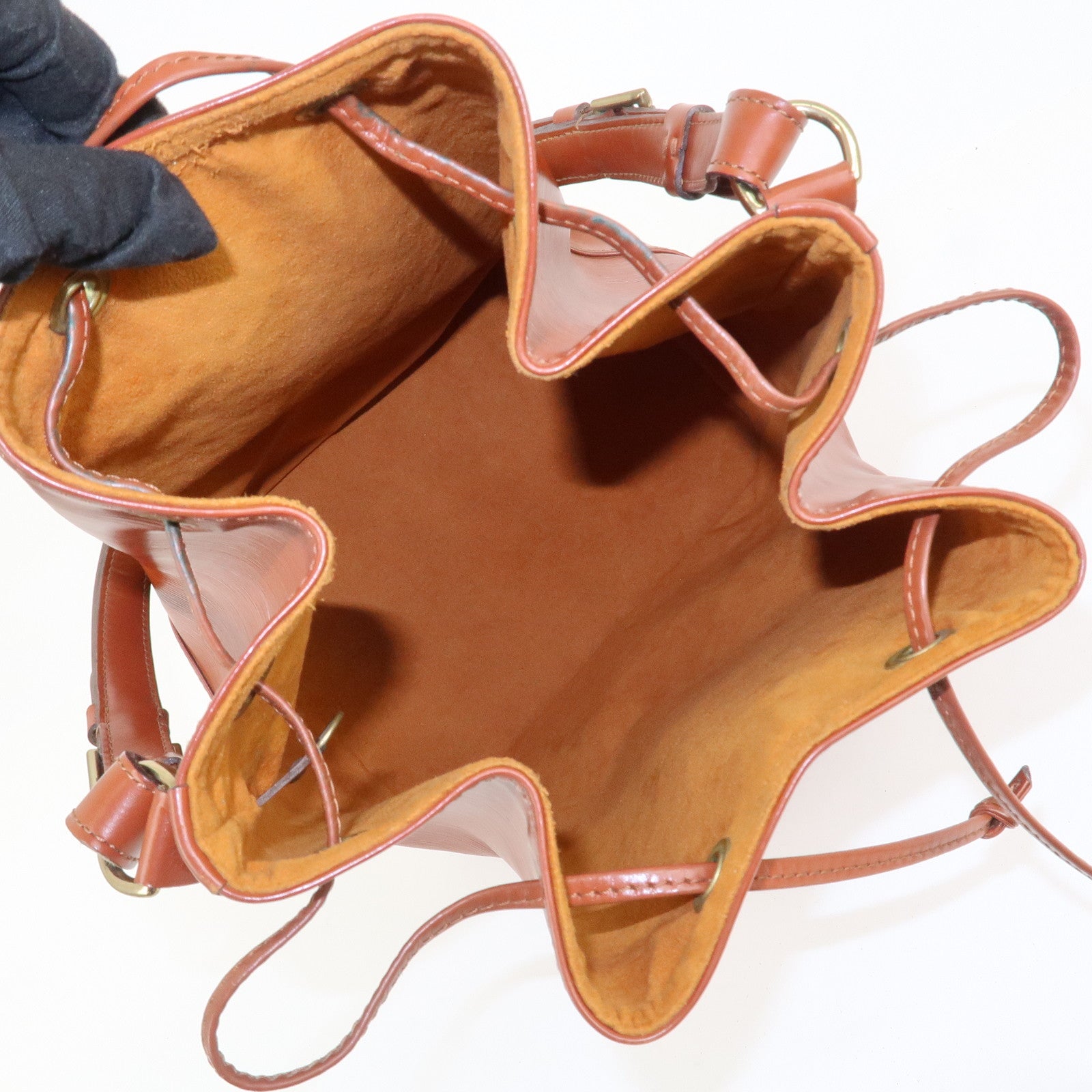 Louis Vuitton Epi Noe Leather Shoulder Bag Kenya Brown M44003