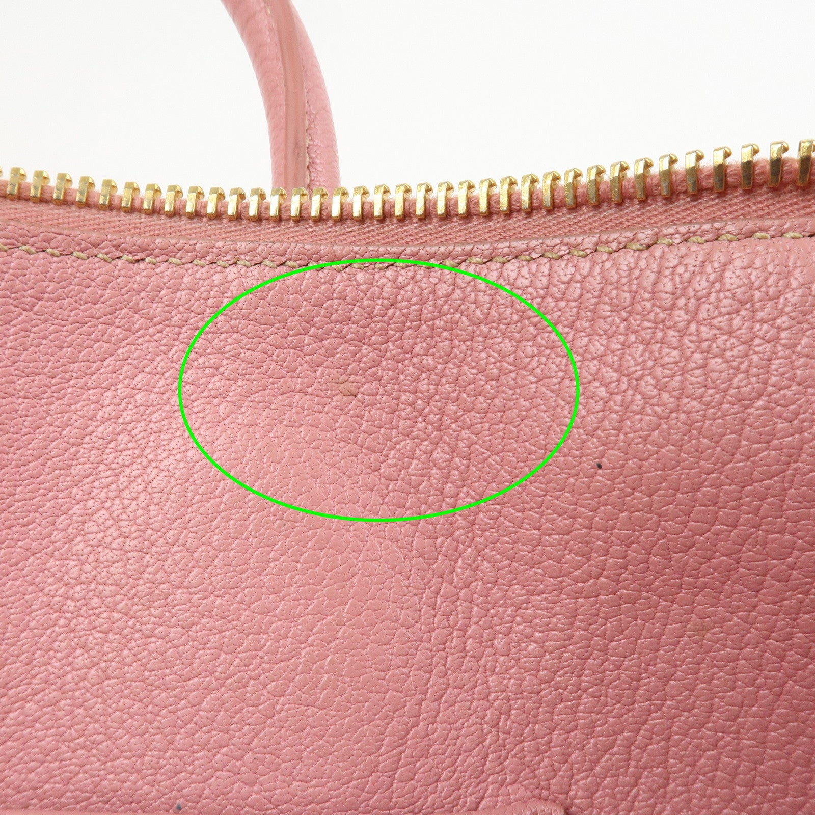 MIU MIU Logo Leather Tote Bag Hand Bag Pink