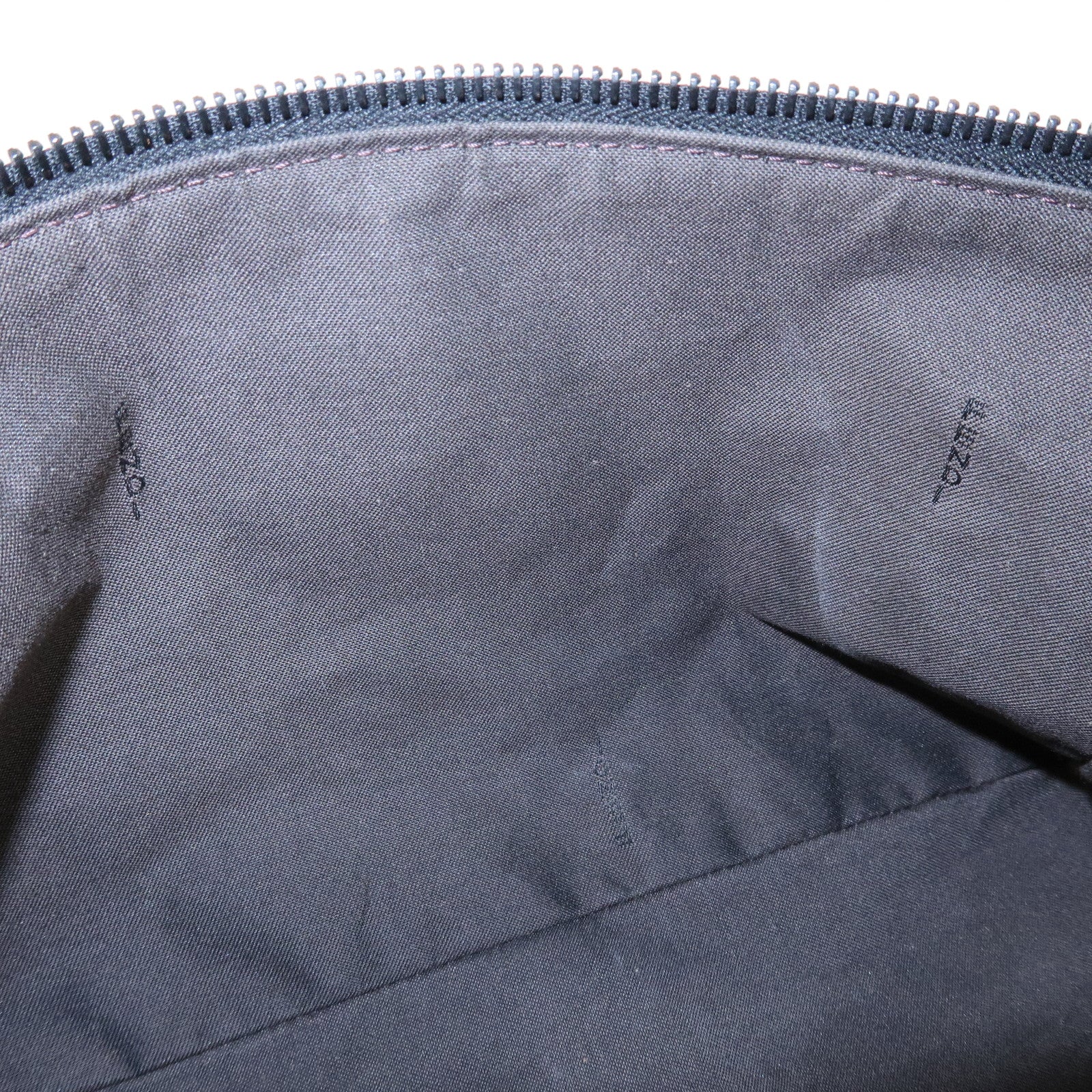 FENDI Zucchino Canvas Leather Shoulder Bag Hand Bag Black 8BR444