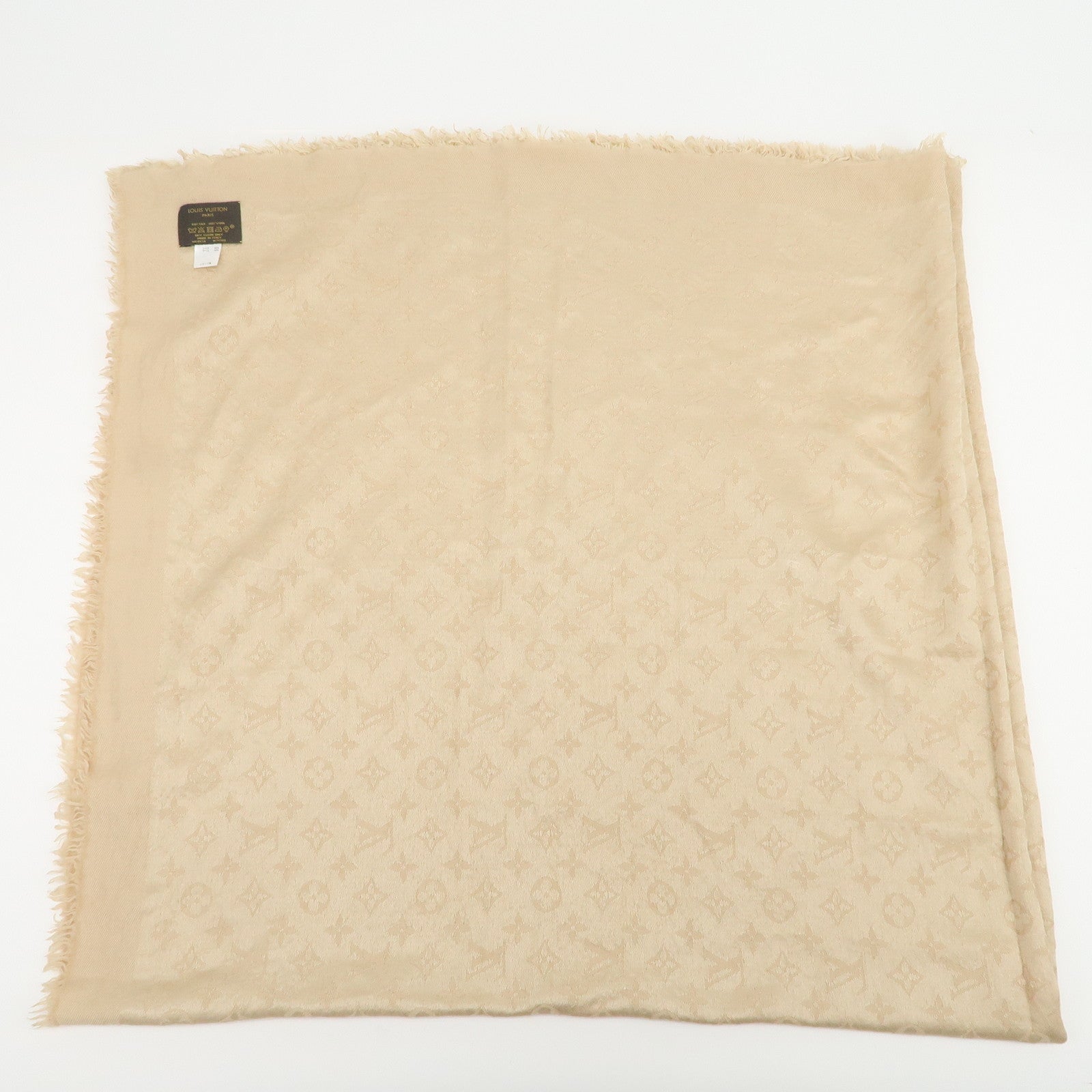 Louis Vuitton Monogram Wool Silk Shawl Dune M71360