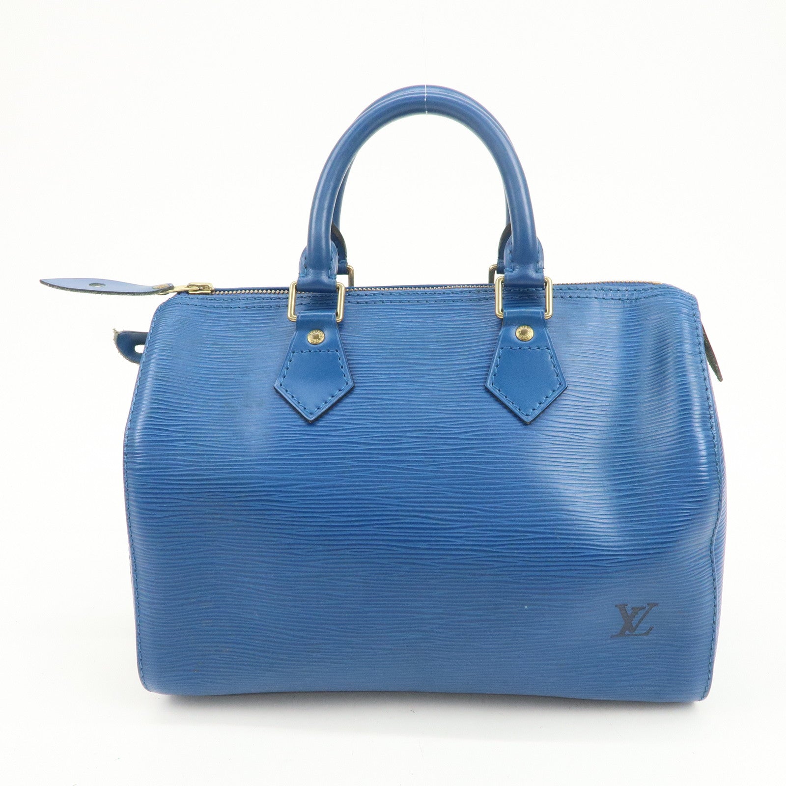 Louis Vuitton Epi Speedy 25 Hand Bag Boston Bag Toledo Blue M43015