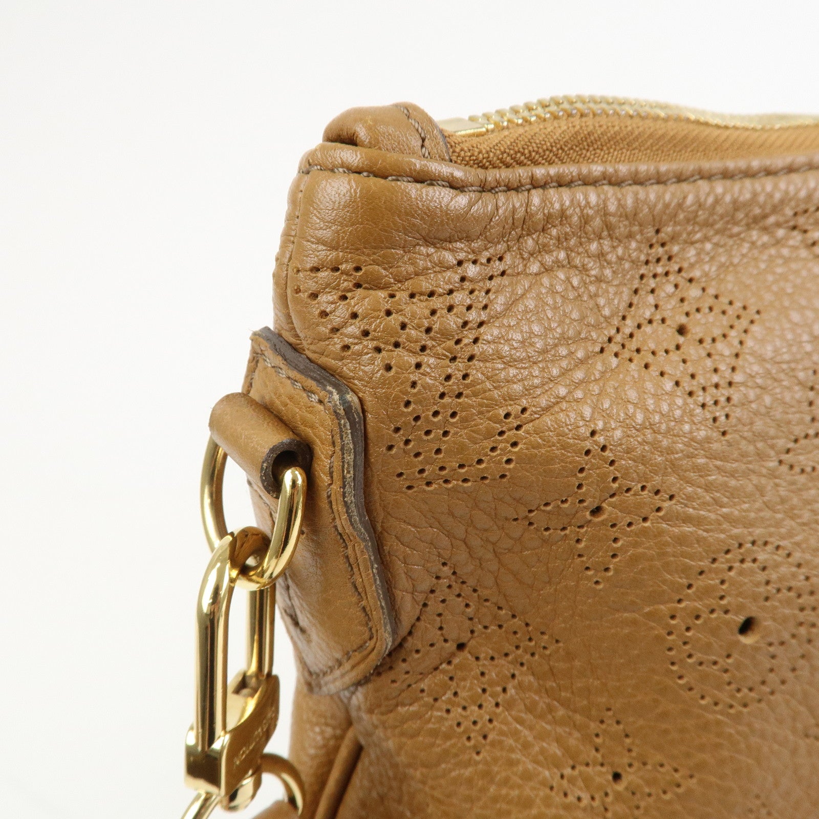 Louis Vuitton Monogram Mahina Selene MM Shoulder Bag Caramel M94214