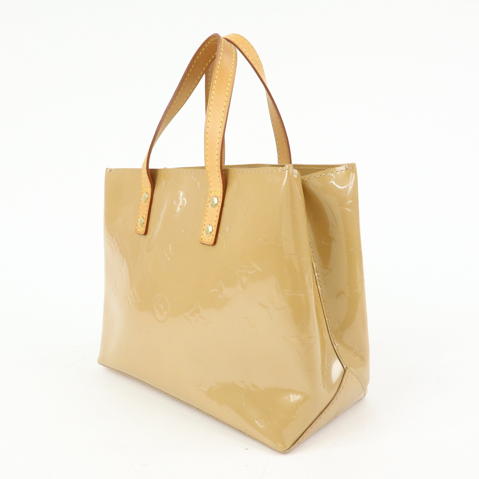 Louis Vuitton Monogram Vernis Reade PM Hand Bag Noisette M91334