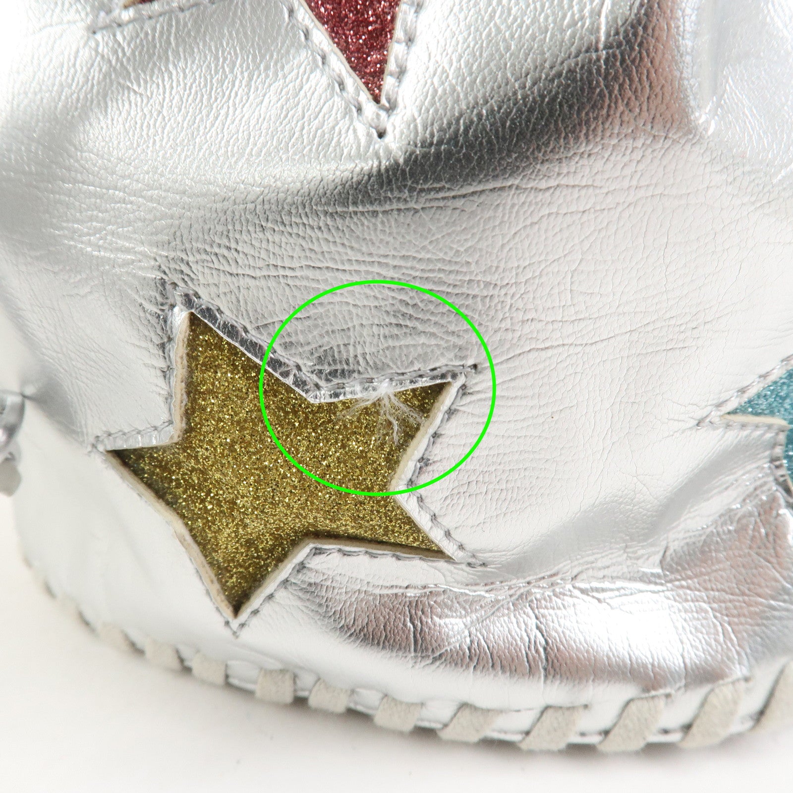 STELLA MCCARTNEY Imitation leather Shoulder Bag Silver Star Motif