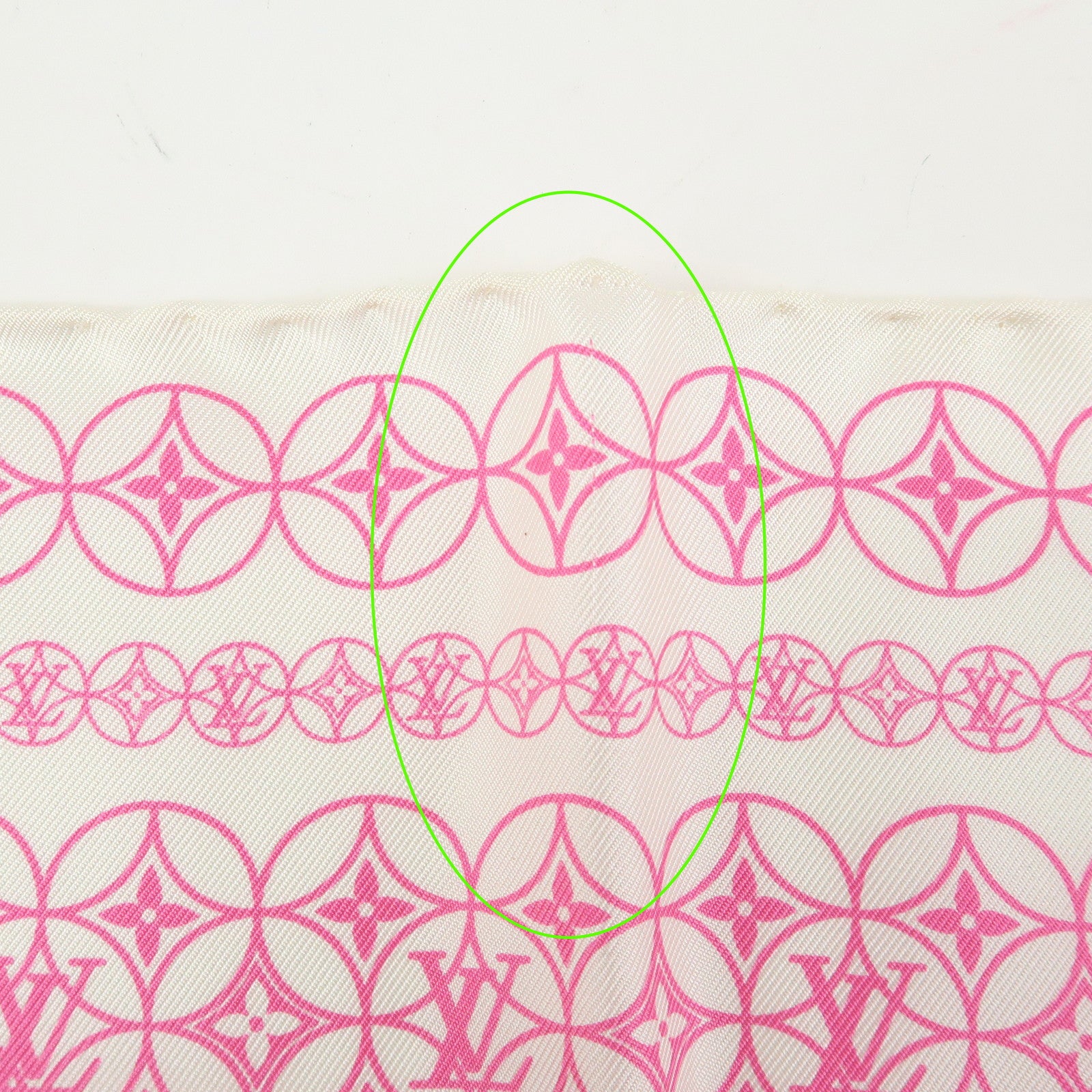 Louis Vuitton Silk 100% Scarf Murakami White Pink