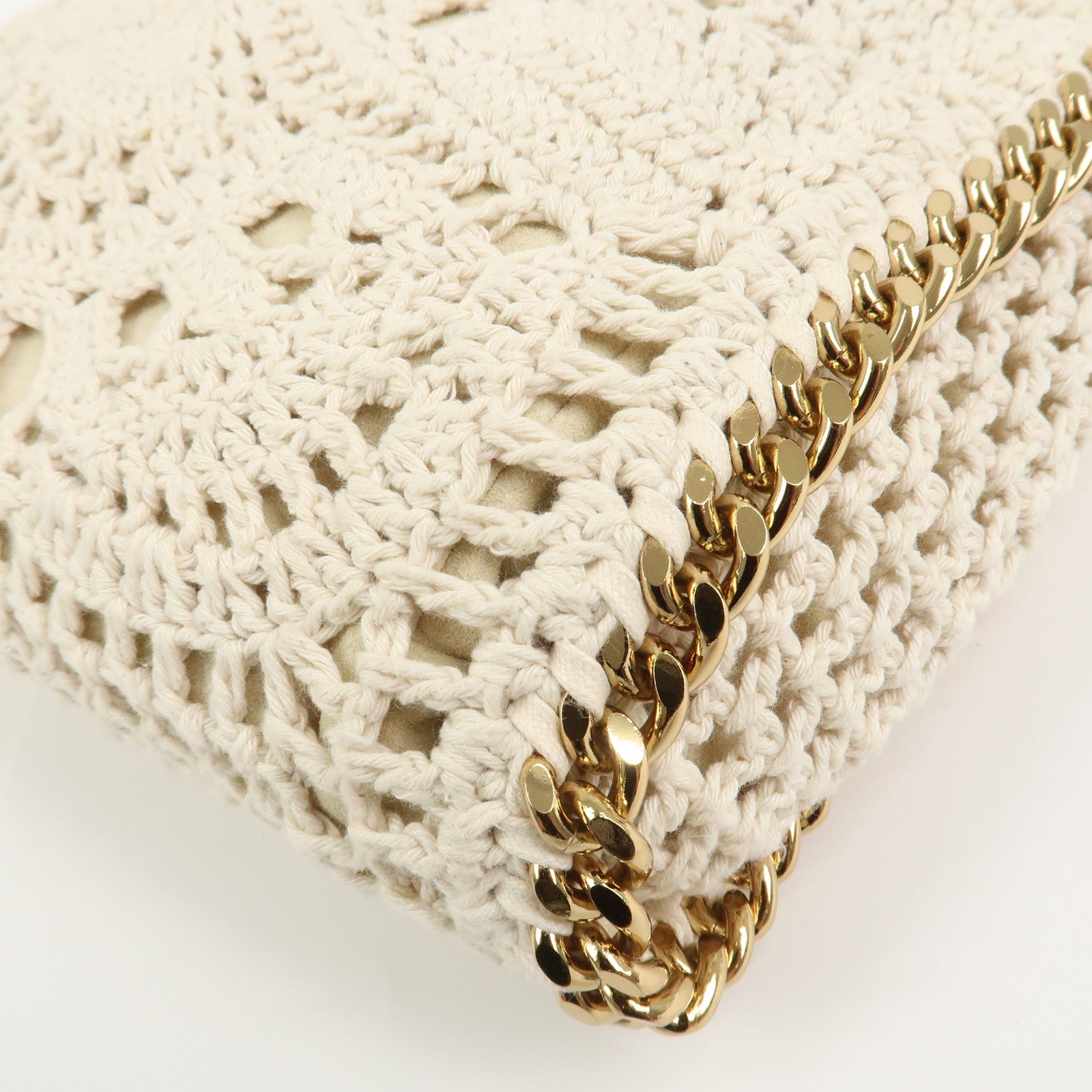 STELLA MCCARTNEY Falabella Cotton 2Way Bag Shoulder Bag Ivory