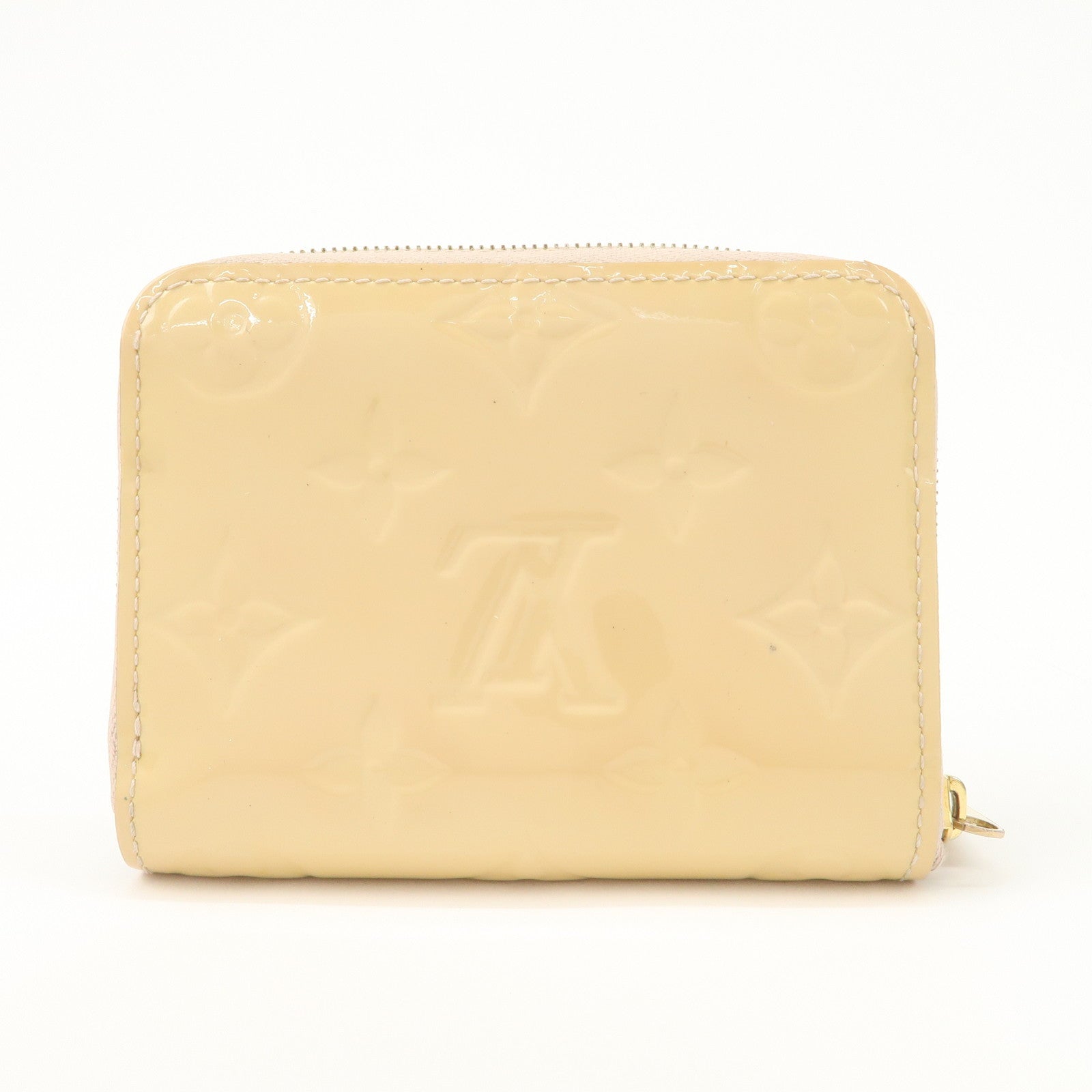 Louis Vuitton Monogram Vernis Leather Zippy Round Coin Case Dune M90203