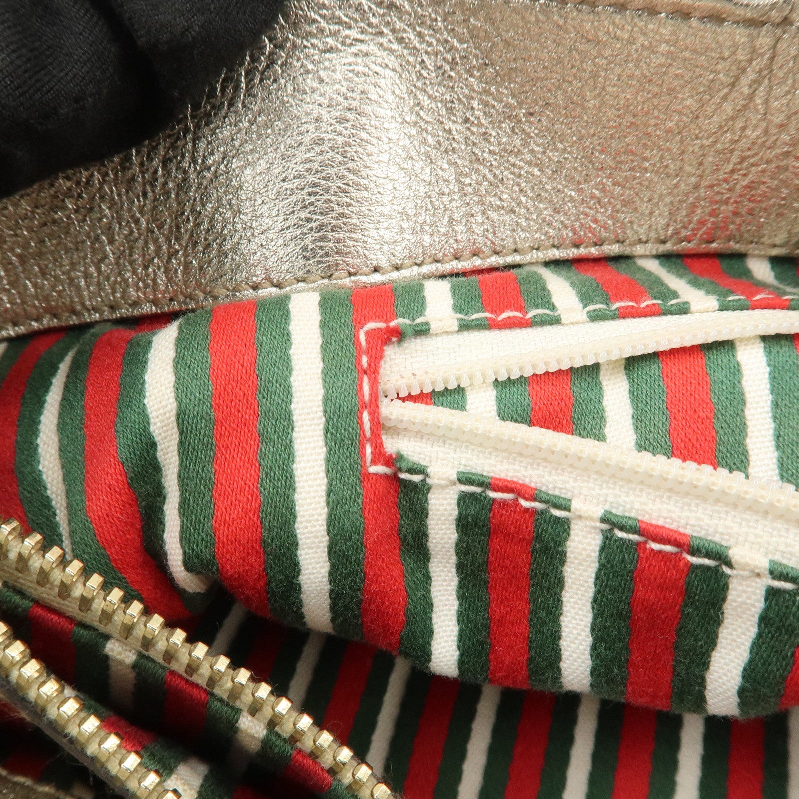 GUCCI Abbey GG Canvas Tote Bag Hand Bag Beige Gold 17004