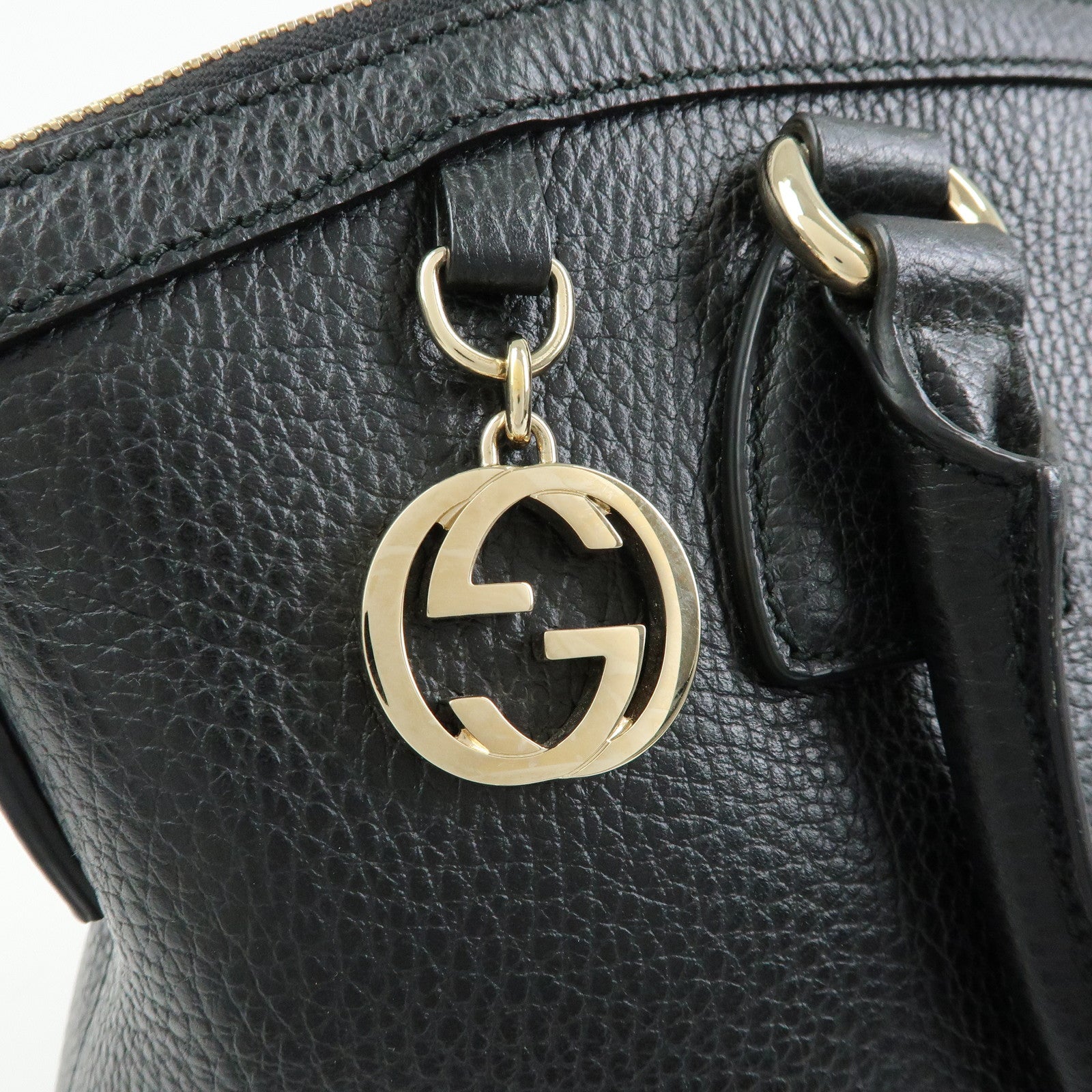 GUCCI Interlocking G Calf Leather 2Way Hand Bag Shoulder Bag 449651