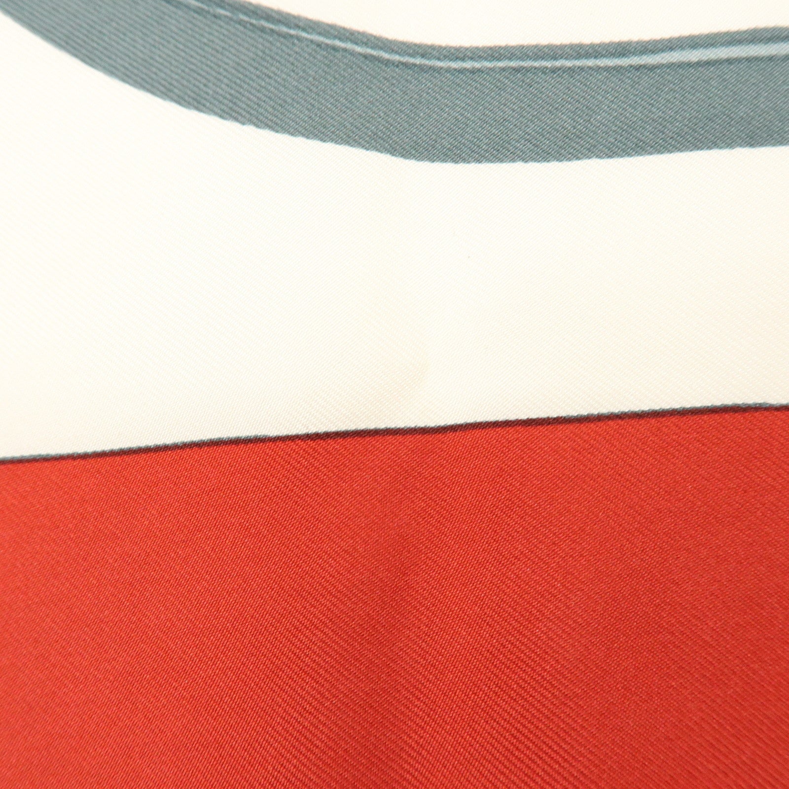 HERMES Carre 90 Silk 100% BRIDES DE GALA Scarf White Red