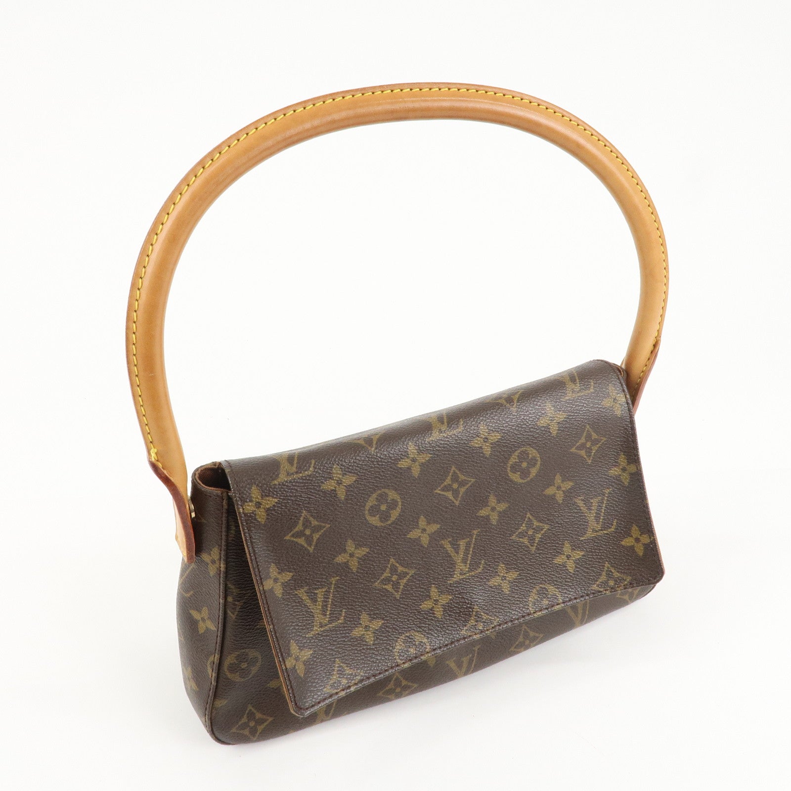 Louis Vuitton Monogram Mini Looping Shoulder Bag Brown M51147 Used