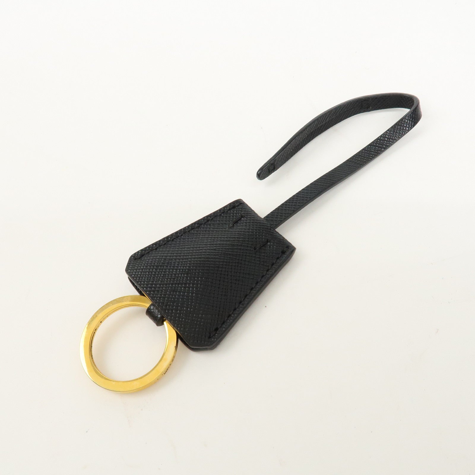 PRADA Triangle Logo Galleria Saffiano Leather 2Way Bag Black 1BA274