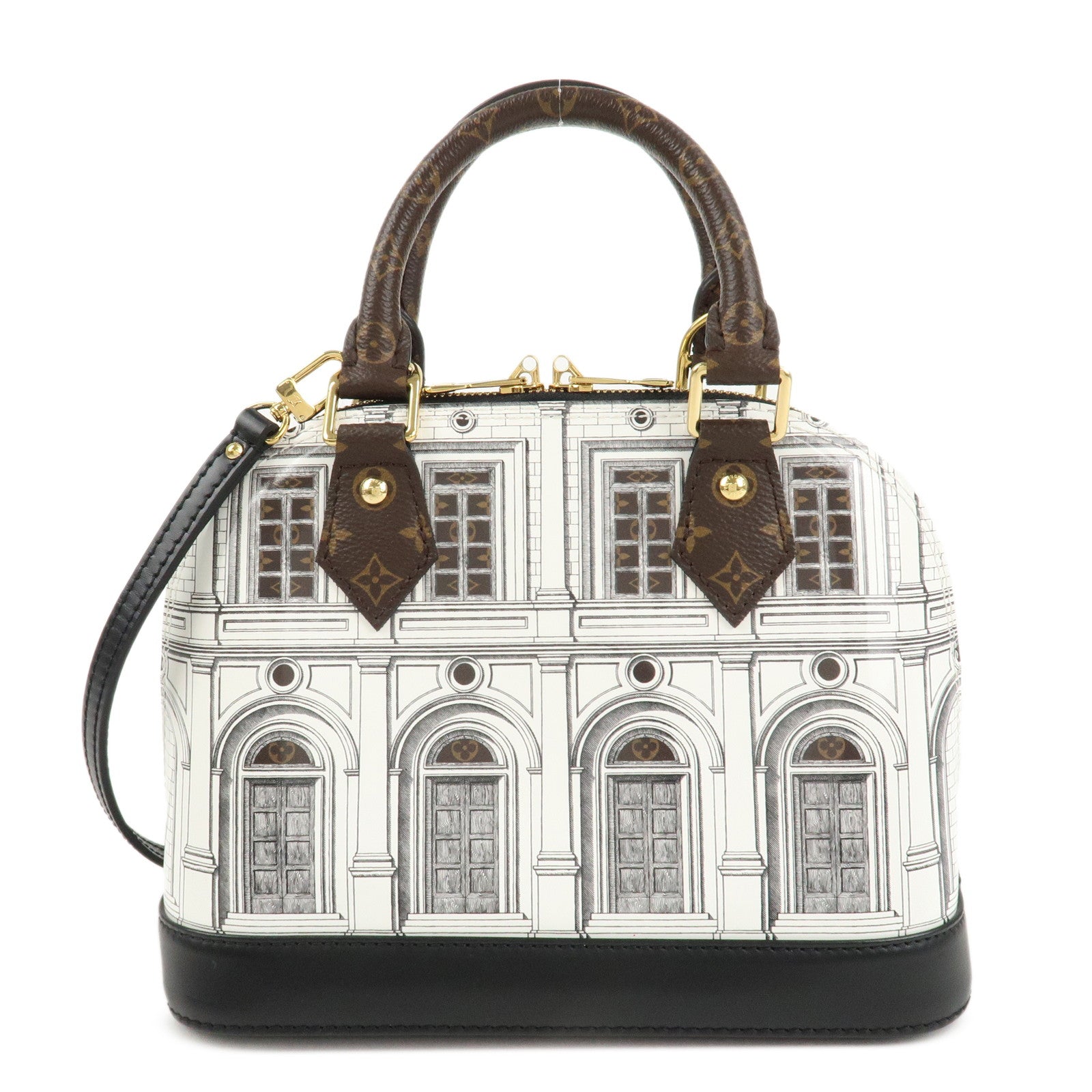 Louis Vuitton Fornasetti Monogram Patent Leather Alma BB Hand Bag Used