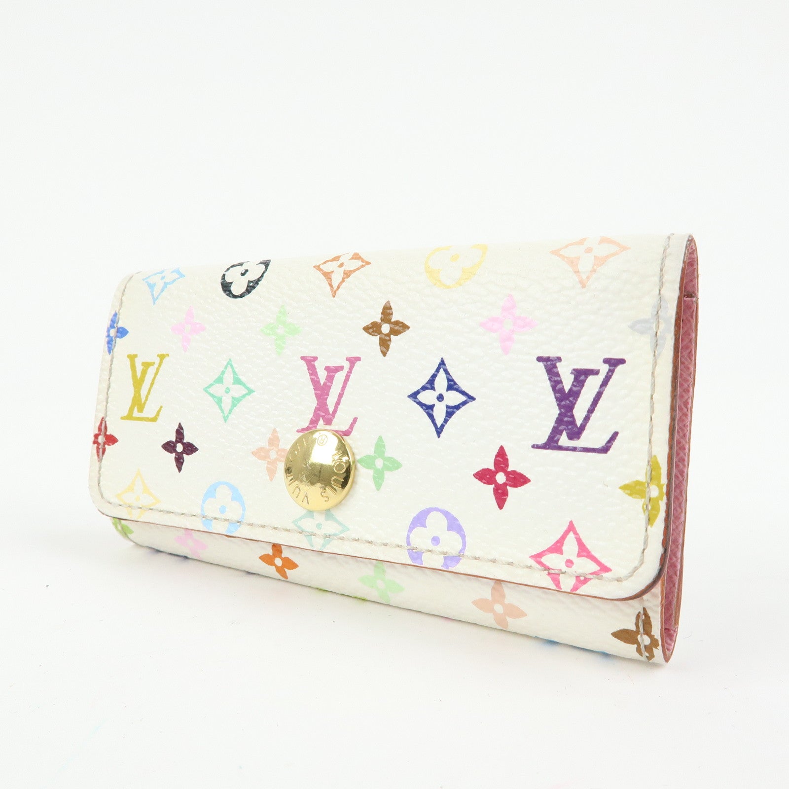 Louis Vuitton Monogram Multicolor Multicles 4 Key Case Blanc M93731