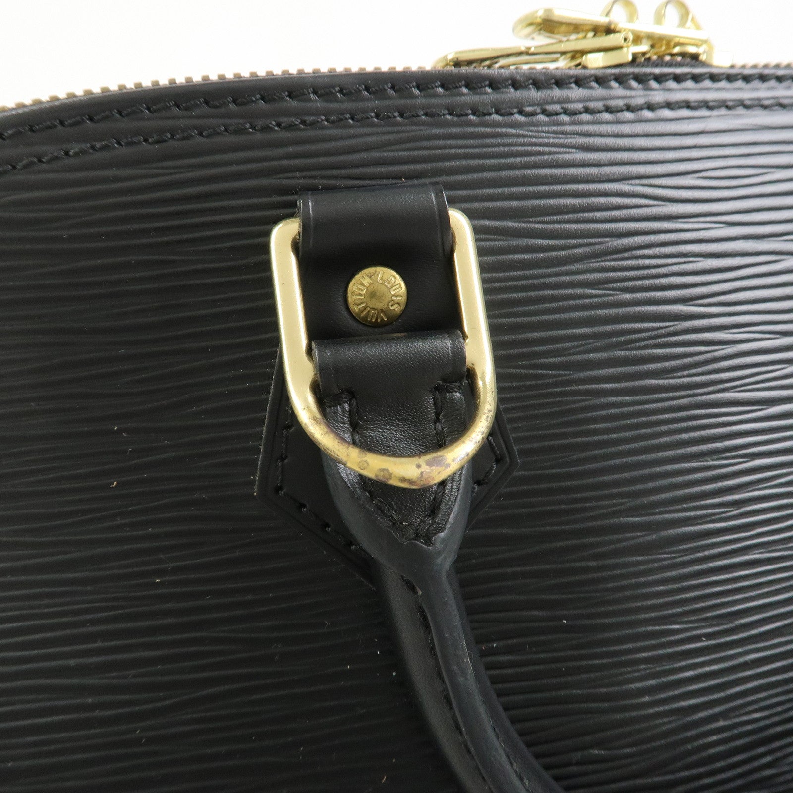 Louis Vuitton Epi Leather Alma PM Hand Bag Noir Black M52142
