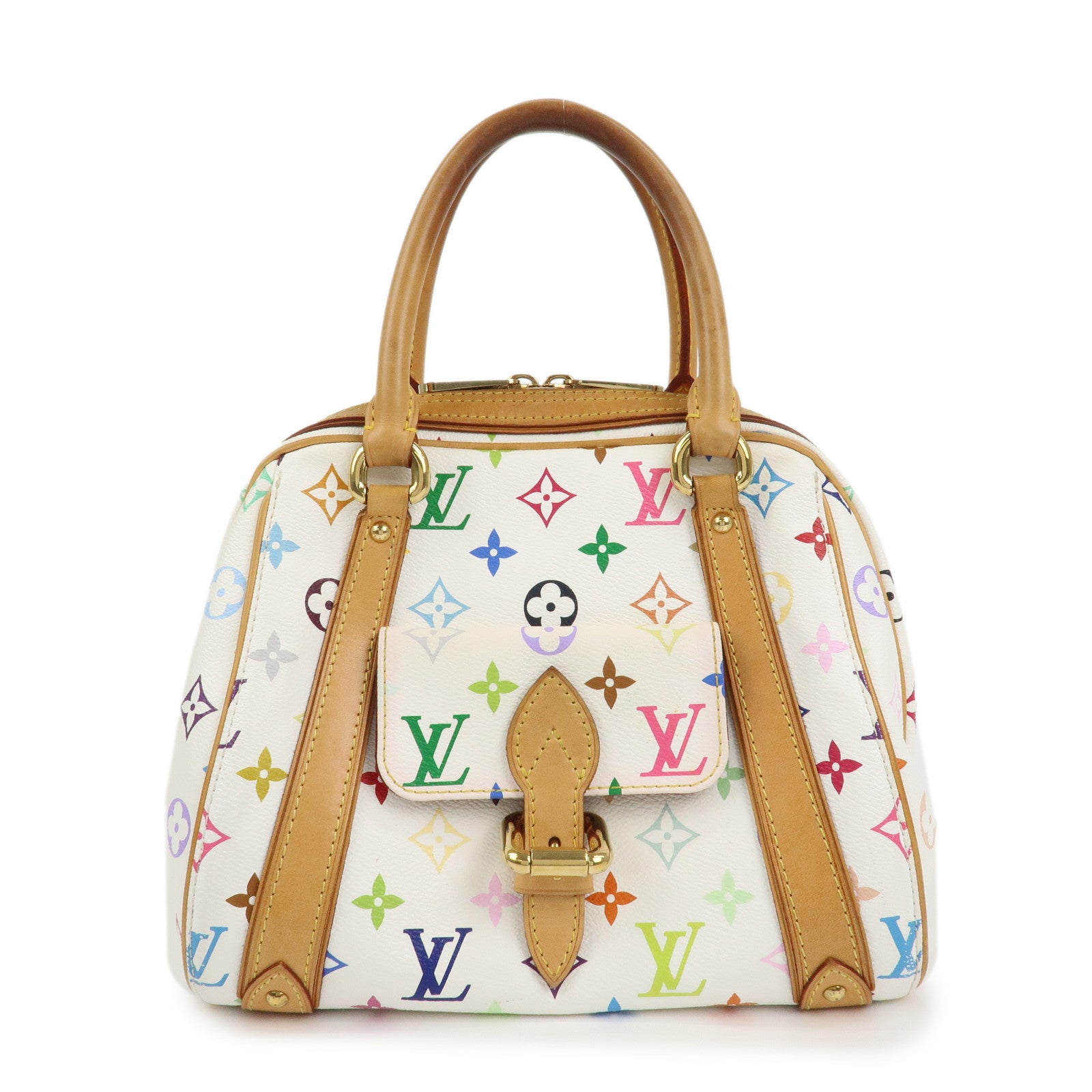 Louis Vuitton Monogram Multicolor Priscilla Hand Bag Blanc M40096