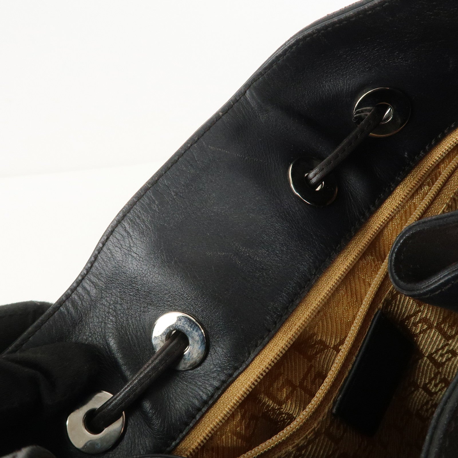 GUCCI Suede Leather Shoulder Bag Dark Brown 001・4030