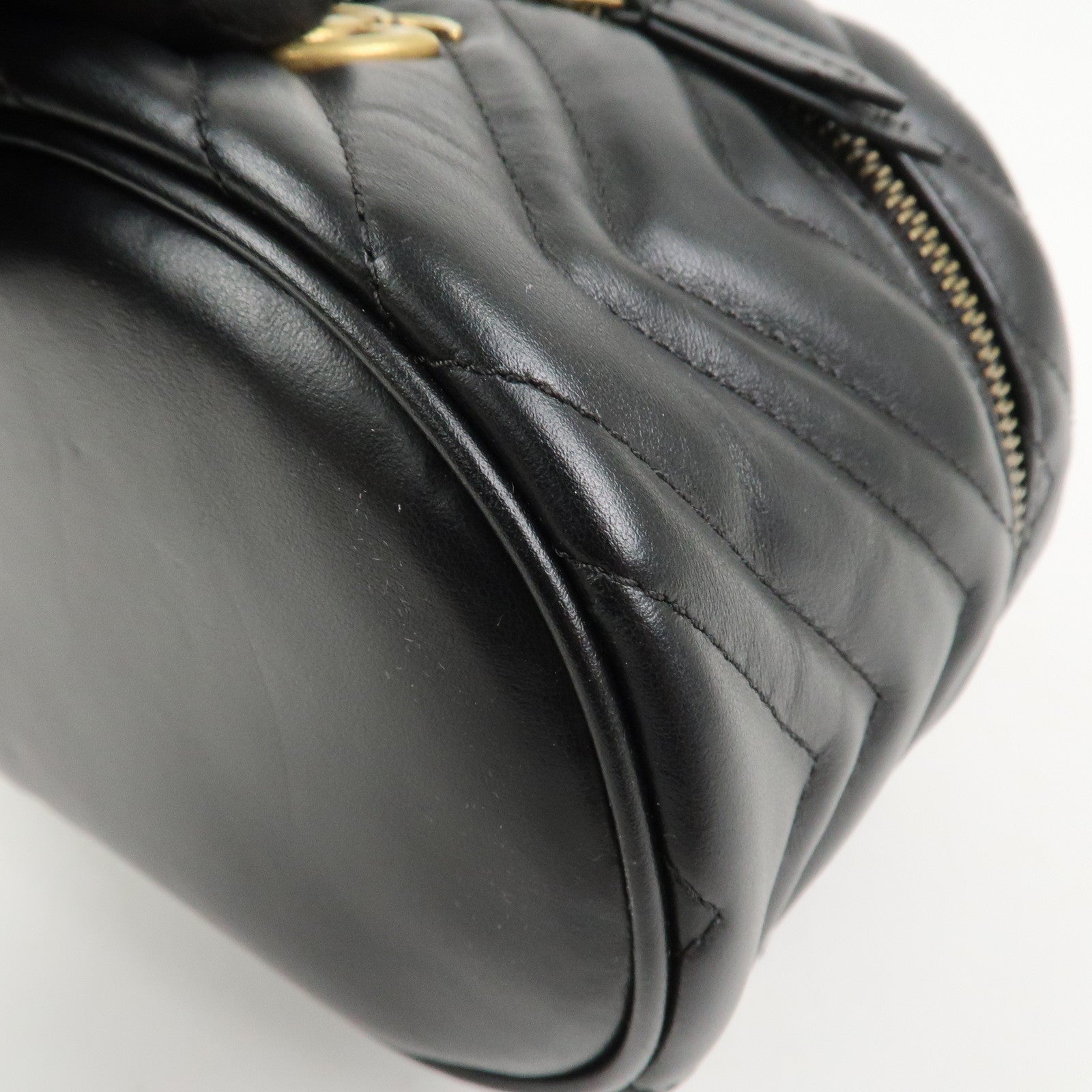GUCCI GG Marmont Leather Mini Backpack Rucksack Black 598594
