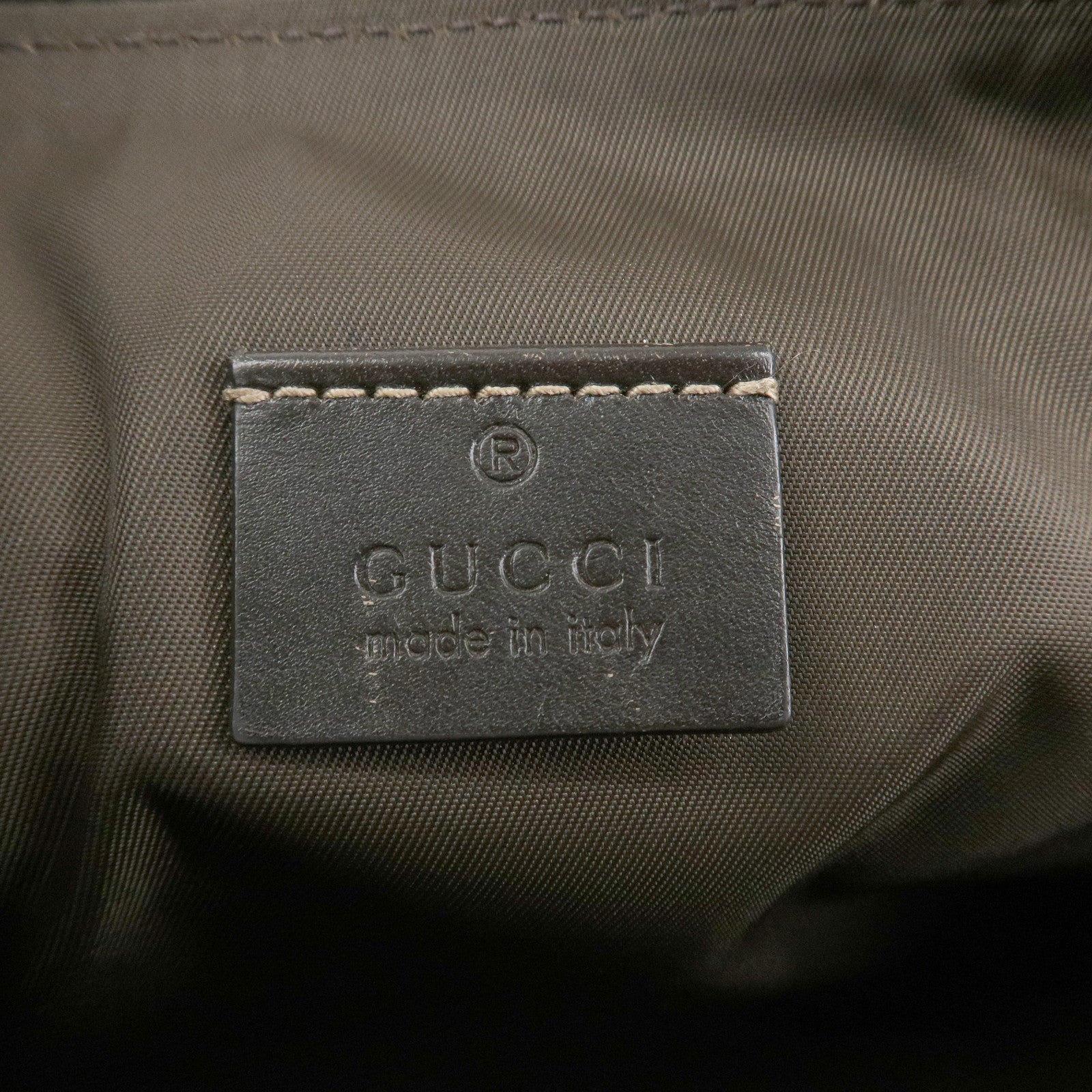 GUCCI GG Supreme Leather Clutch Bag Pouch Beige 189818 Used