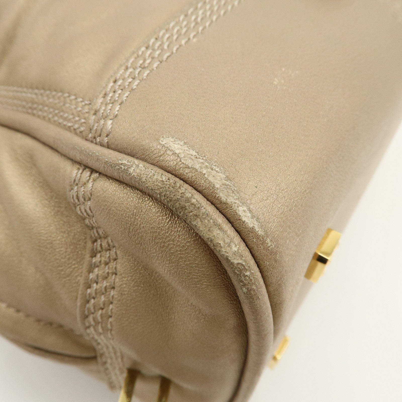 LOEWE Anagram Amazona 28 Nappa Leather Hand Bag Gold
