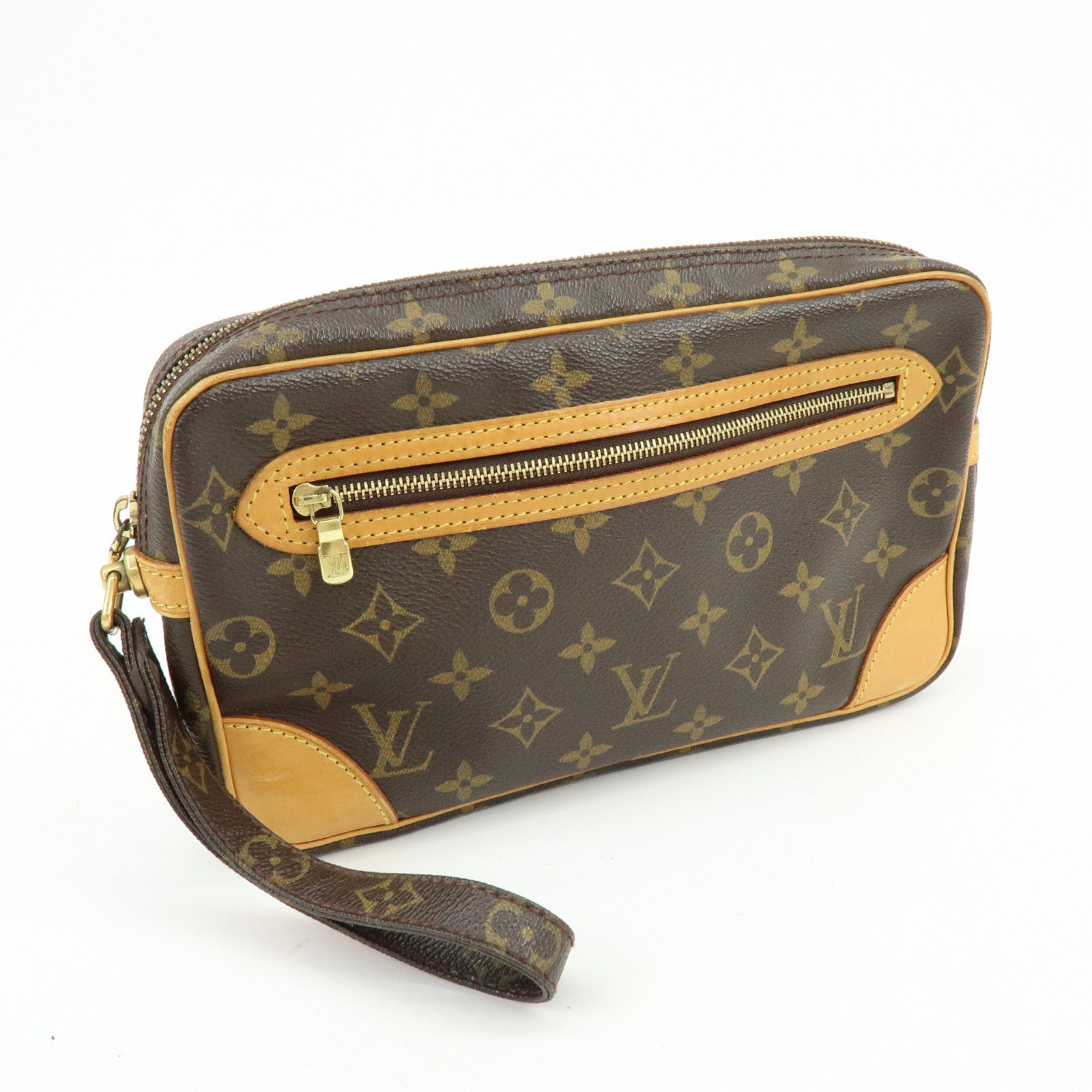 Louis Vuitton Monogram Marly Dragonne GM Clutch Bag Brown M51825