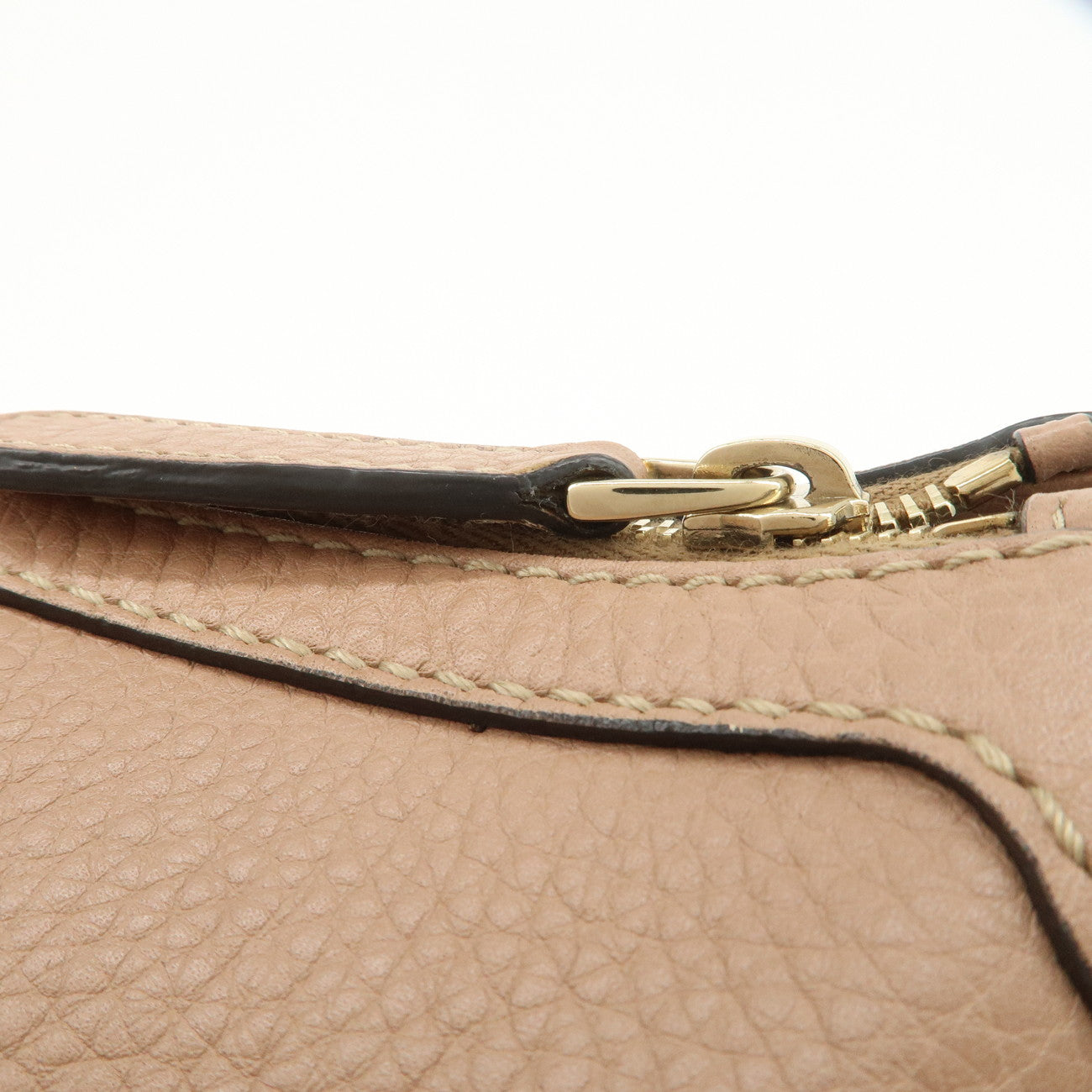 GUCCI Bamboo Leather Shoulder Bag Hand Bag Pink Gold 269949