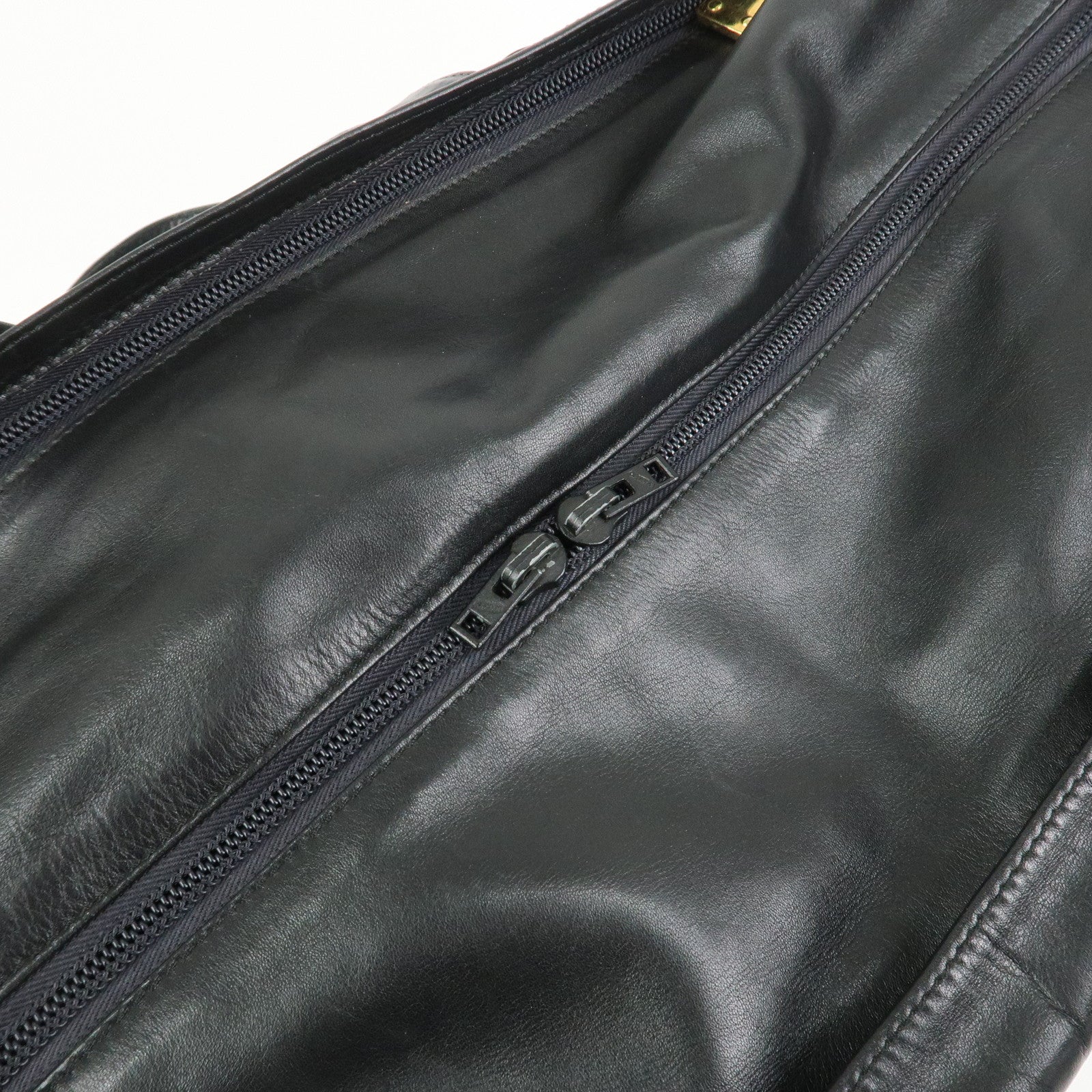 LOEWE Anagram Leather 2Way Bag Boston Bag Shoulder Bag Black