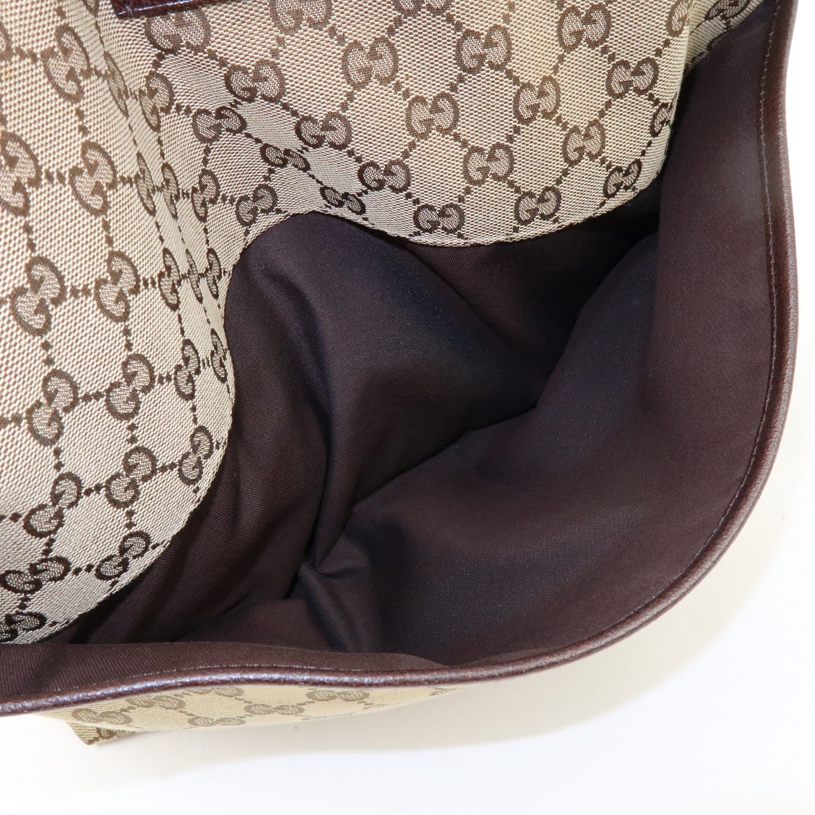 GUCCI Sherry GG Canvas Leather Shoulder Bag Beige Brown 189751