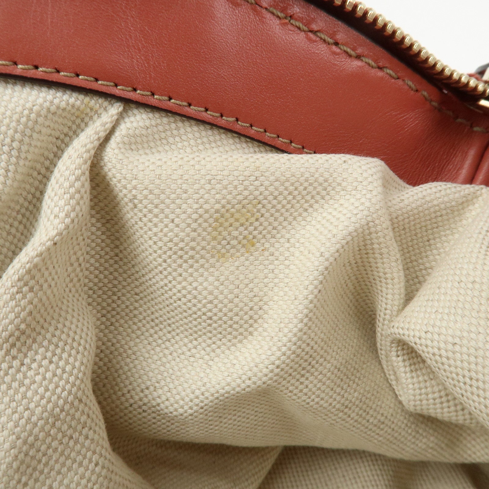 GUCCI Diamante Interlocking G Canvas Leather 2WAY Hand Bag 223974