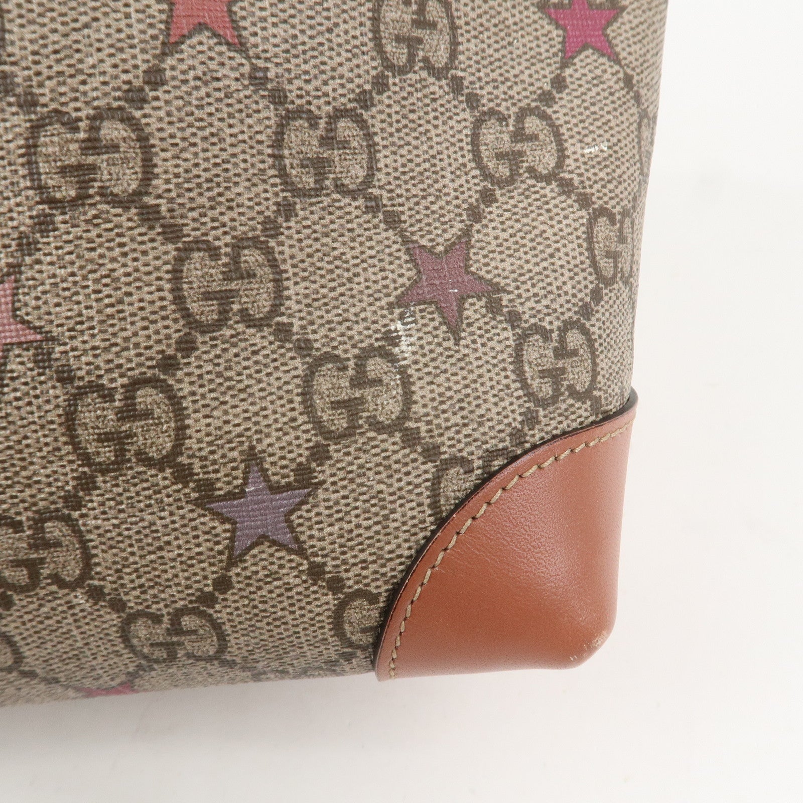 GUCCI GG Supreme PVC Leather Tote Bag Shoulder Bag Beige 309499